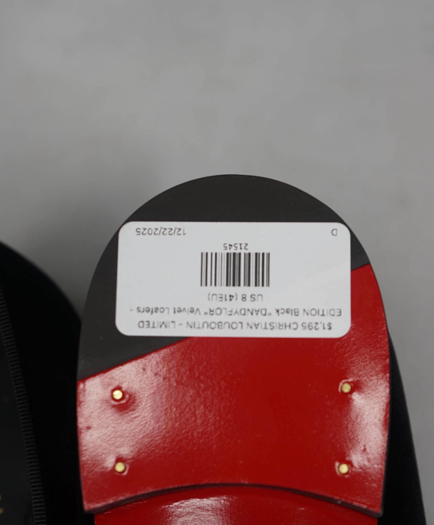 $1,295 CHRISTIAN LOUBOUTIN - LIMITED EDITION Black "DANDYFLOR" Loafers - US 8 (41EU)