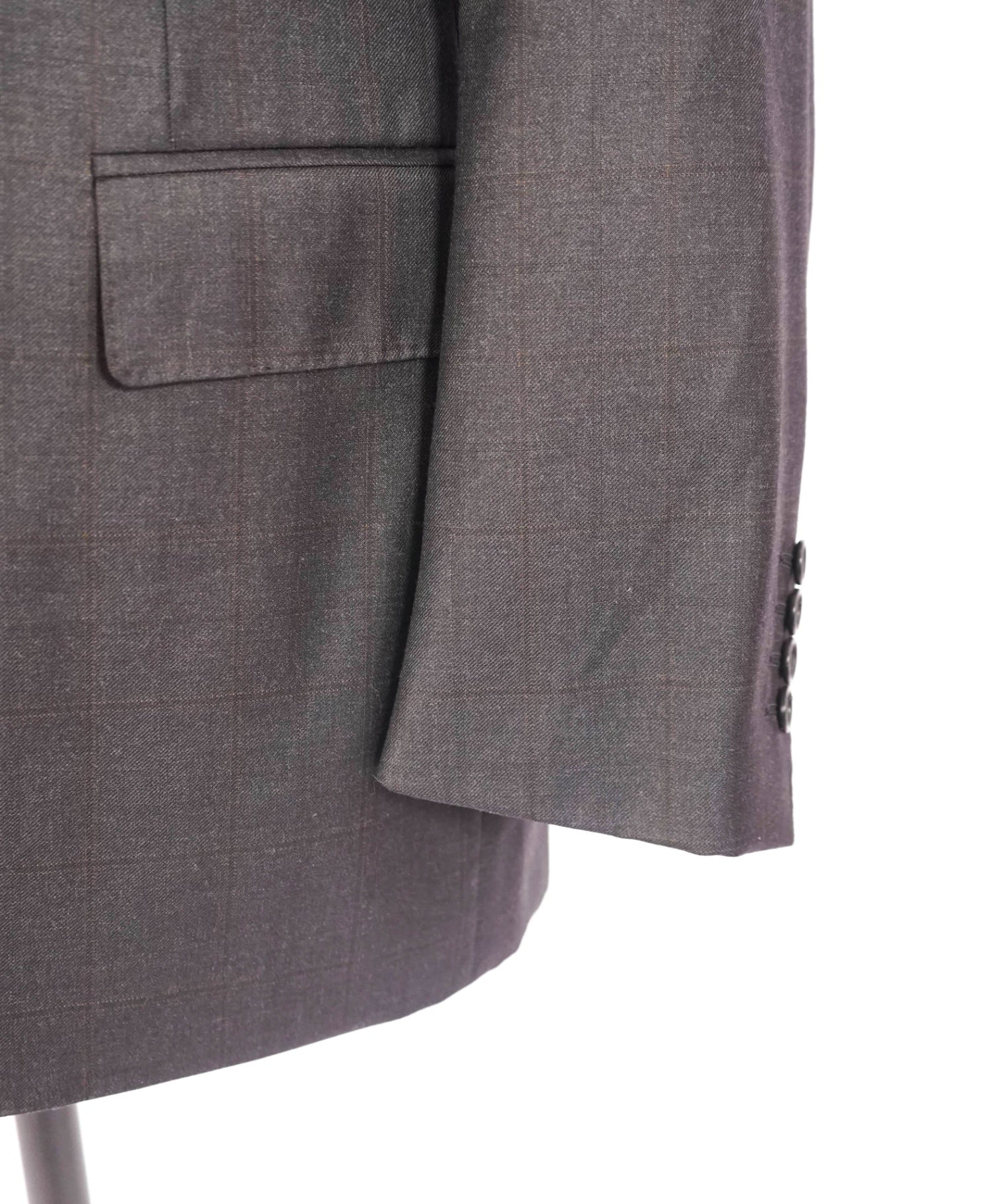 $1,895 CANALI - Gray / Brown Windowpane Check Blazer - 42R