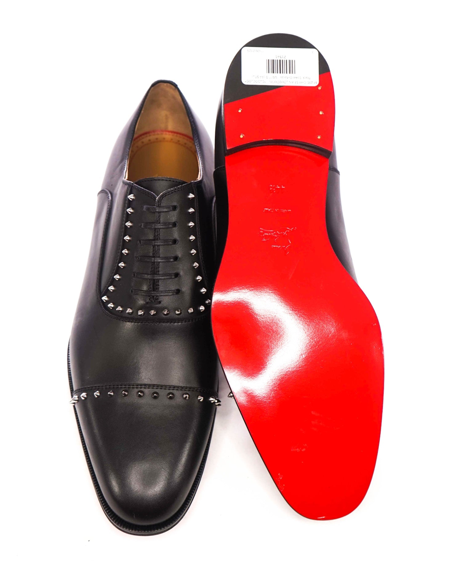 $1,200 CHRISTIAN LOUBOUTIN - *CLOOCLOO* Black Spike Oxfords - US 11.5 (44.5EU)