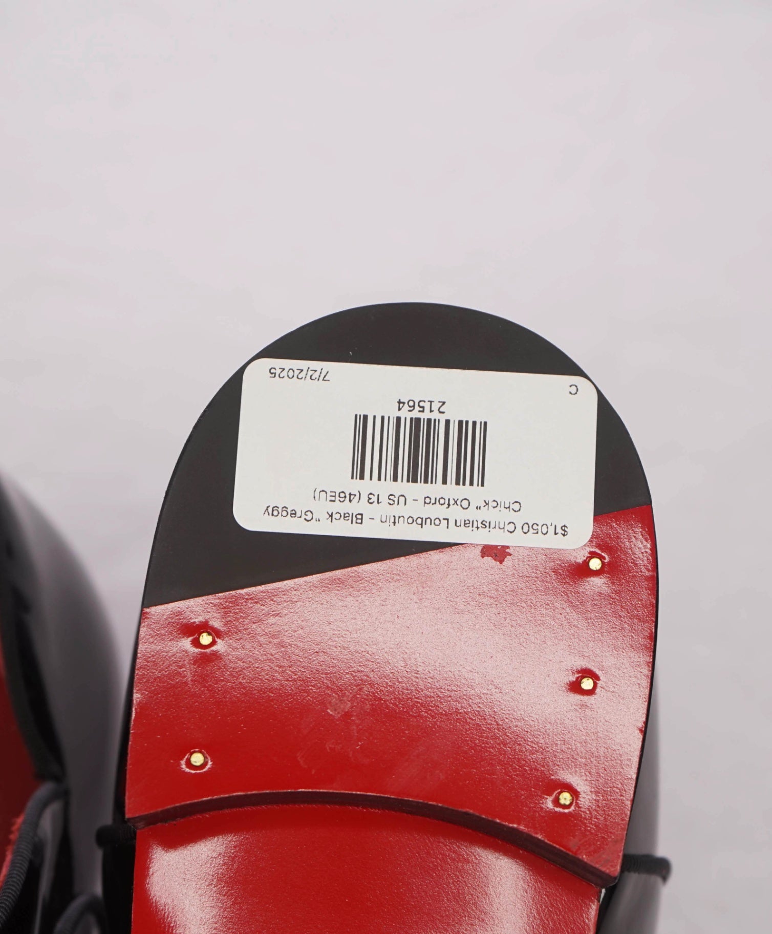 $1,050 Christian Louboutin - Black "Greggy Chick" Oxford - US 13 (46EU)