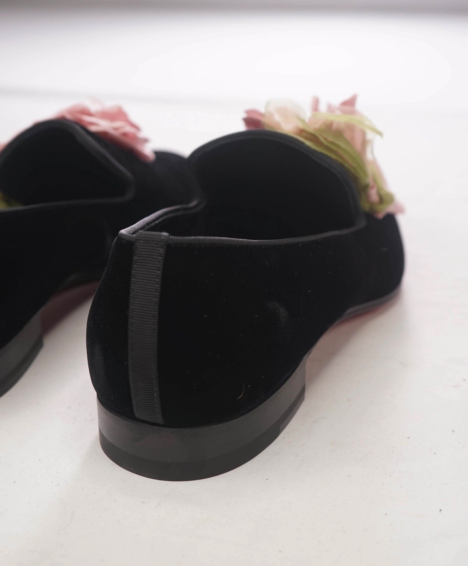 $1,295 CHRISTIAN LOUBOUTIN - LIMITED EDITION Black "DANDYFLOR" Loafers - US 8 (41EU)