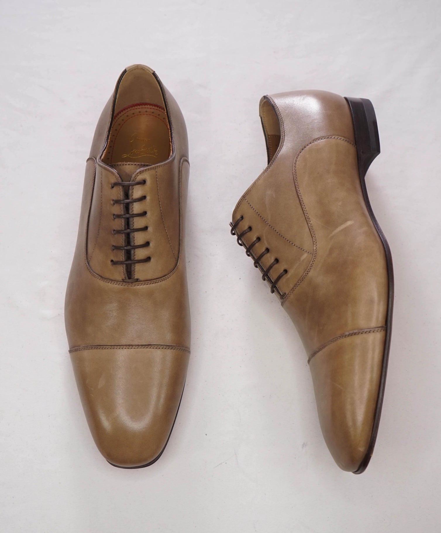 $1,050 Christian Louboutin Light Brown GREGGO Oxfords US 11.5 (44.5EU)