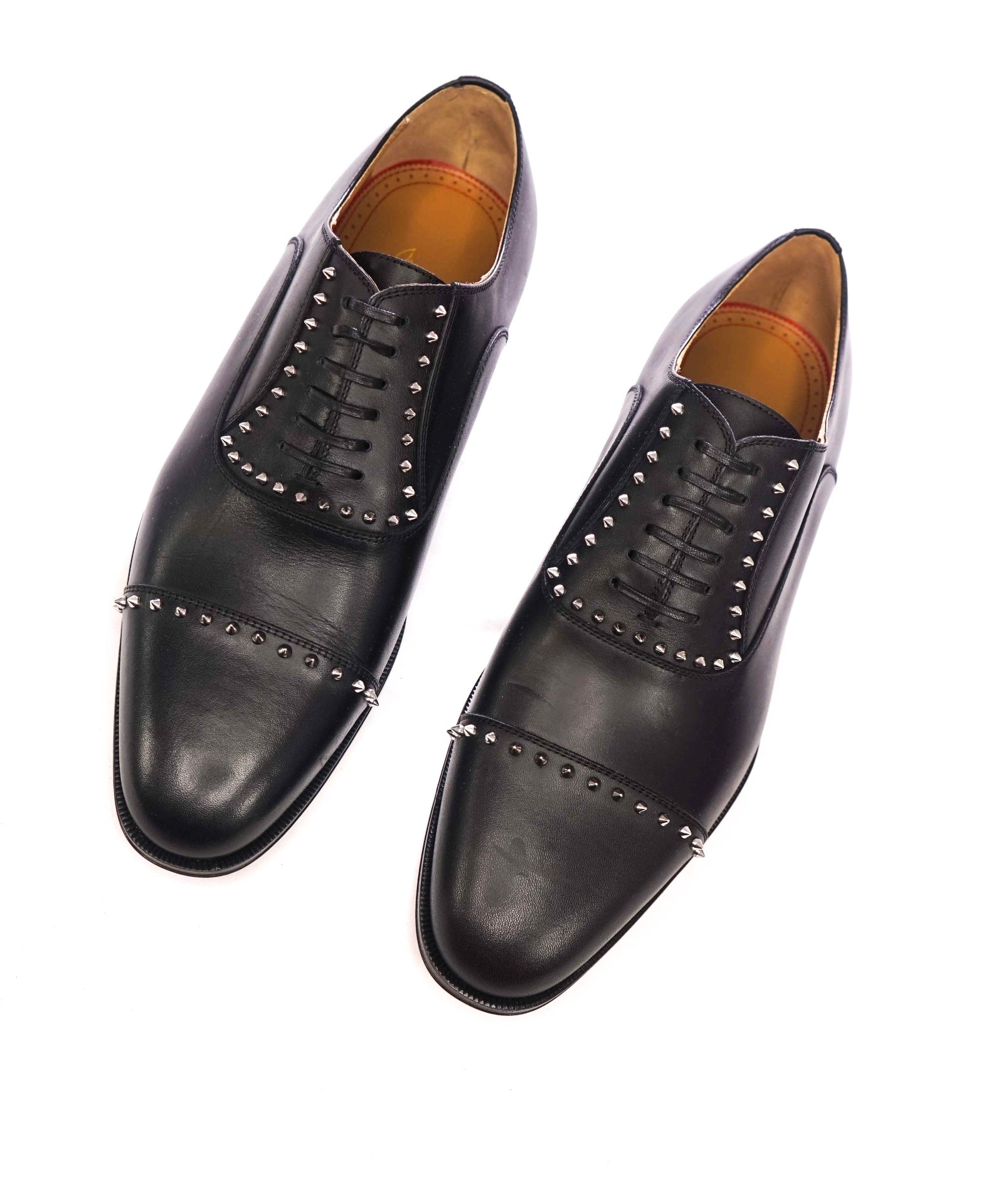 $1,200 CHRISTIAN LOUBOUTIN - *CLOOCLOO* Black Spike Oxfords - US 9 (42EU)