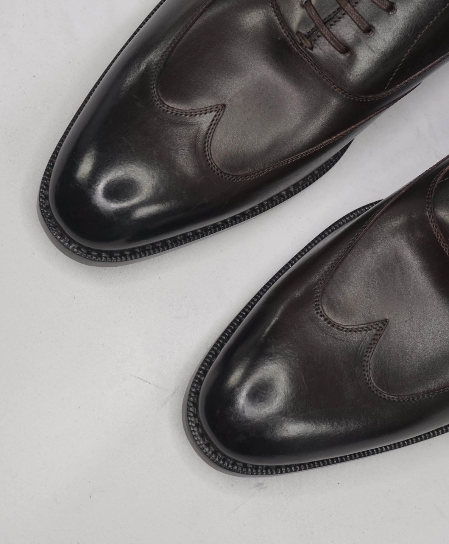 $795 ZEGNA - Brown Leather Wingtip Oxfords - US 12 (11UK)