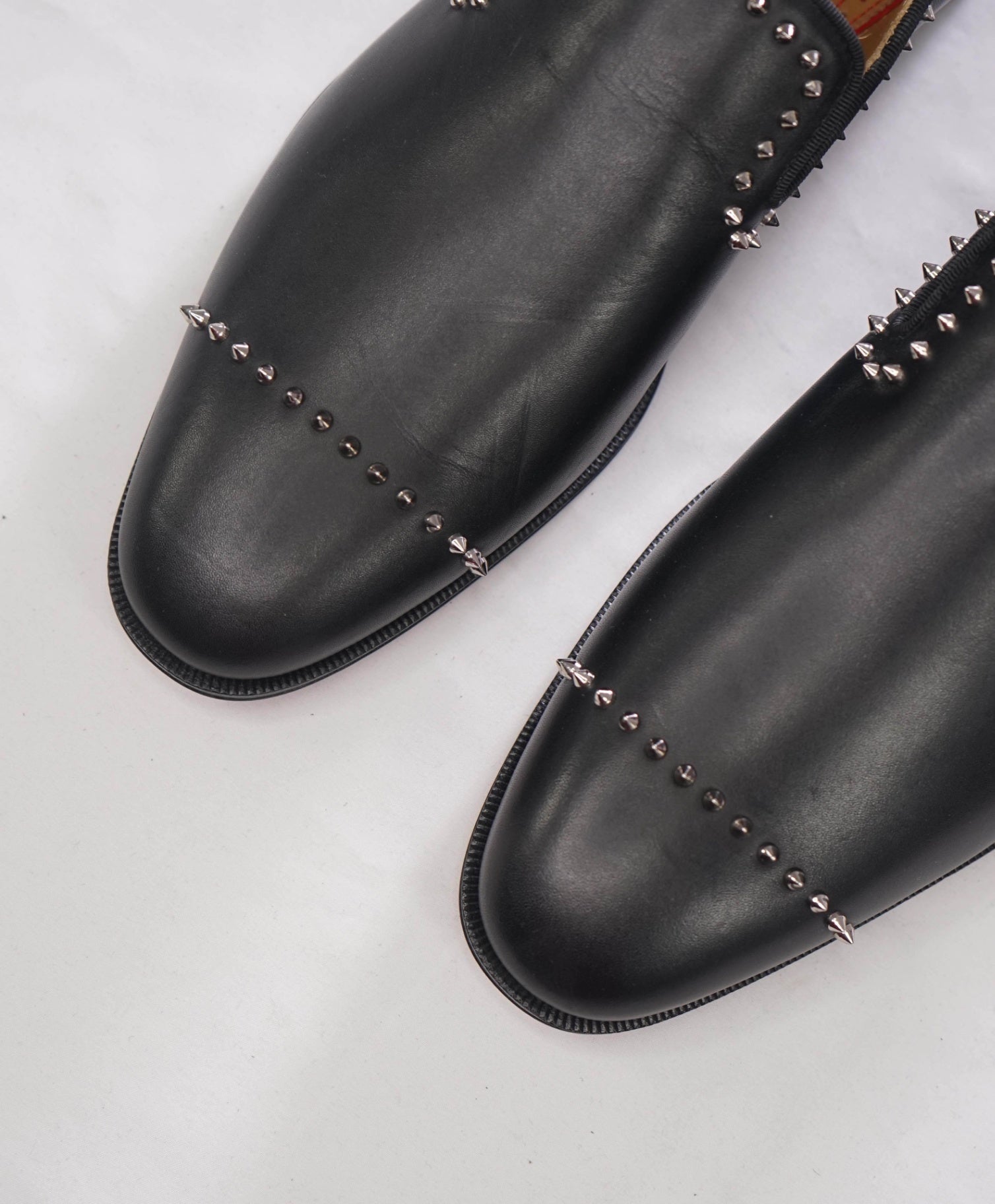 $1,200 CHRISTIAN LOUBOUTIN - *DANDY CLOO* Black Spike Loafers - US 9 (EU42)