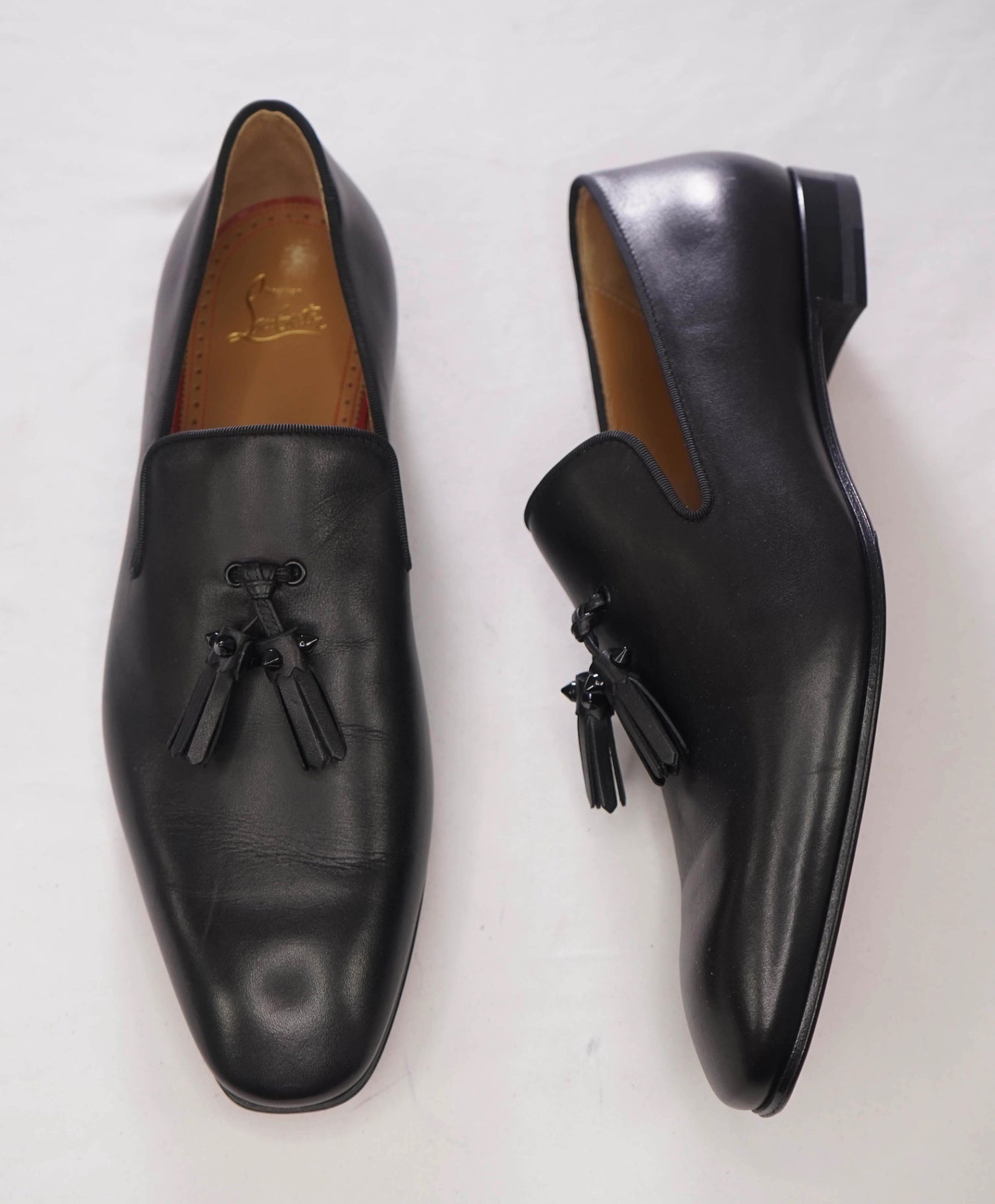 $1,050 CHRISTIAN LOUBOUTIN - *Dandelion* Leather Spike Tassel Loafers - US 9.5 (42.5EU)