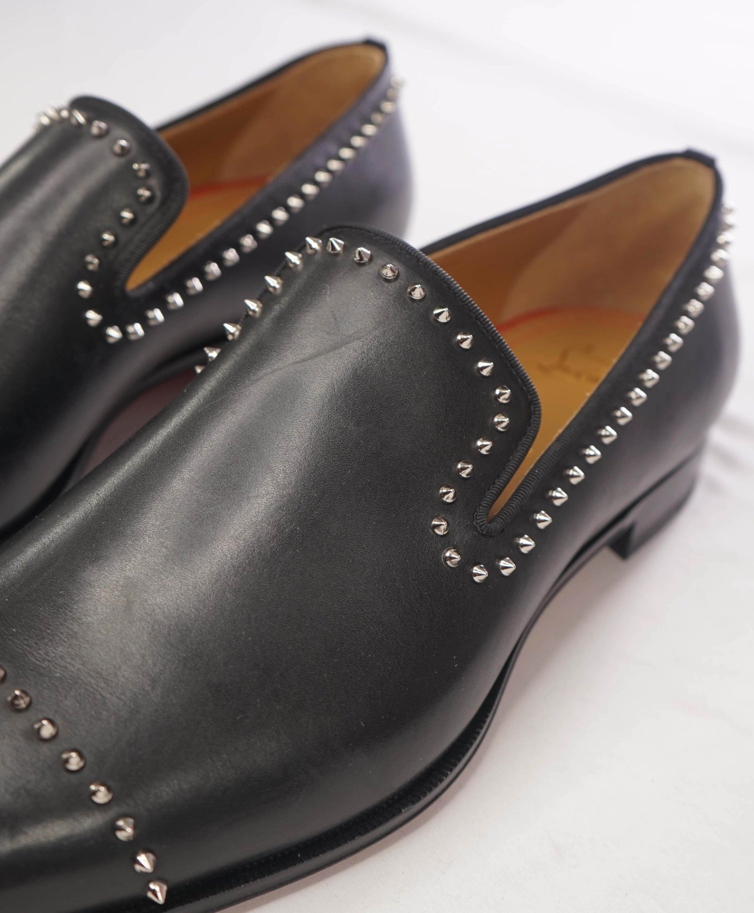 $1,200 CHRISTIAN LOUBOUTIN - *DANDY CLOO* Black Spike Loafers - US 11.5 (EU44.5)