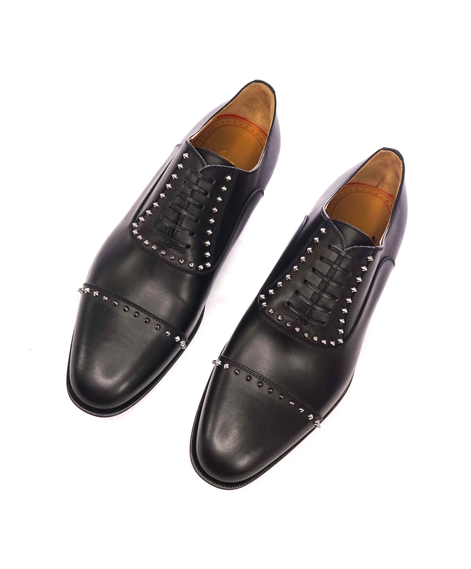 $1,200 CHRISTIAN LOUBOUTIN - *CLOOCLOO* Black Spike Oxfords - US 9 (42EU)