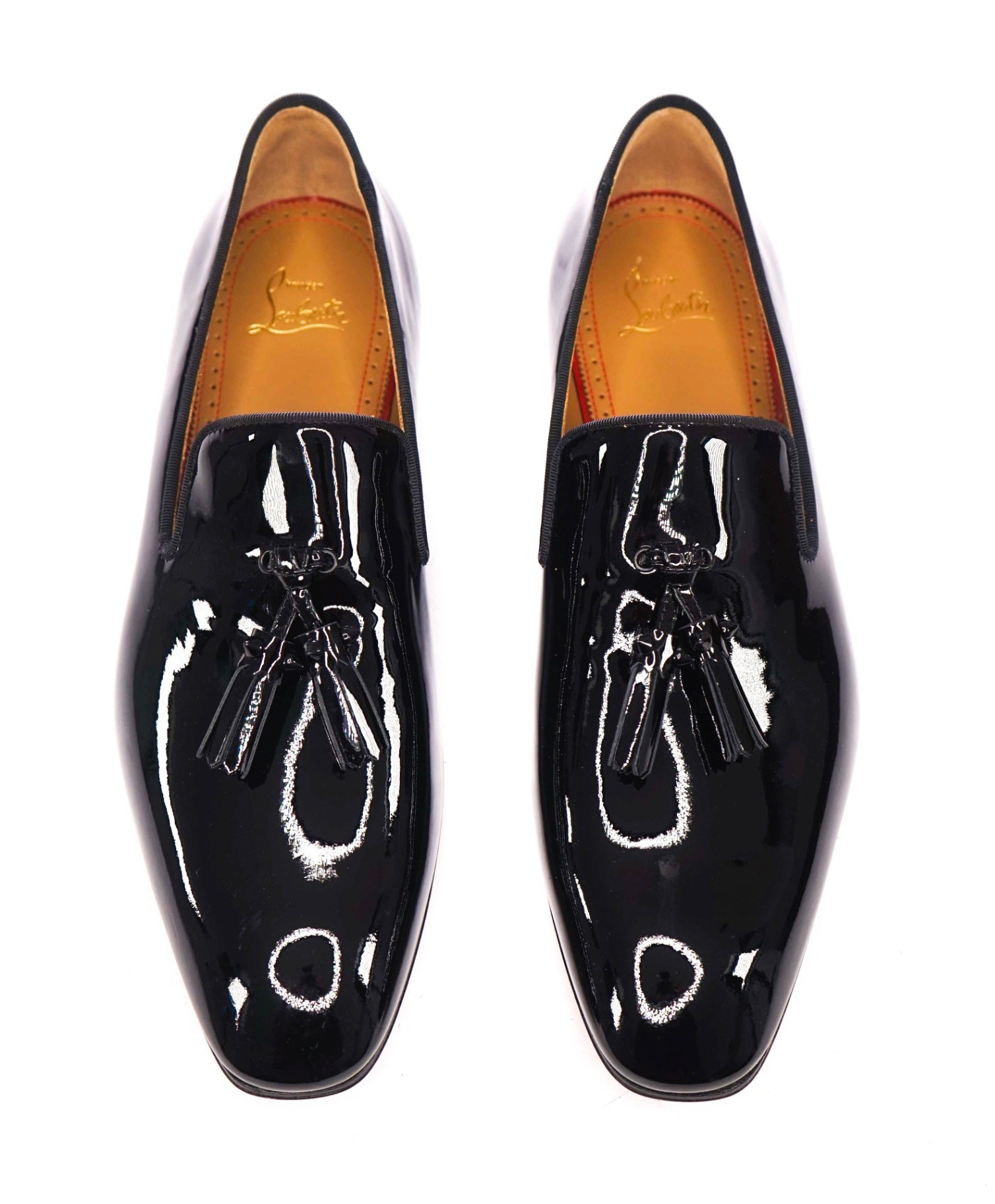 $1,050 CHRISTIAN LOUBOUTIN - *Dandelion* Patent Leather Spike Tassel Loafers - US 9 (42EU)