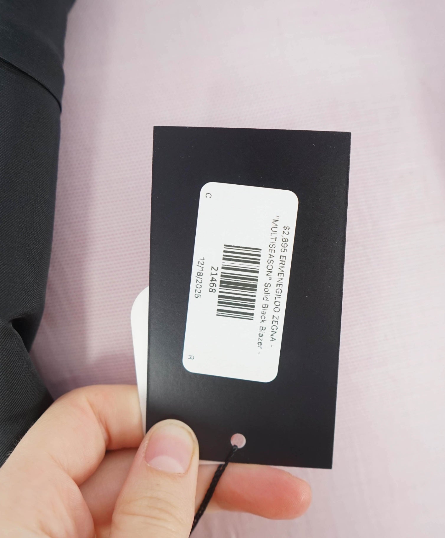 $2,895 ERMENEGILDO ZEGNA - "MULTISEASON" Solid Black Blazer - 44L