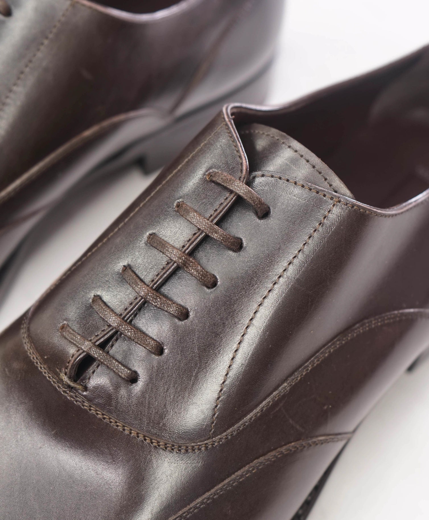$795 ZEGNA - Brown Leather Wingtip Oxfords - US 12 (11UK)