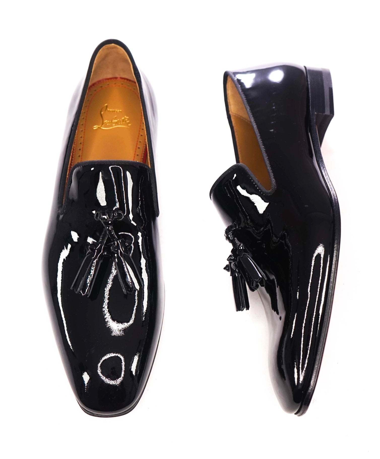 $1,050 CHRISTIAN LOUBOUTIN - *Dandelion* Patent Leather Spike Tassel Loafers - US 9 (42EU)