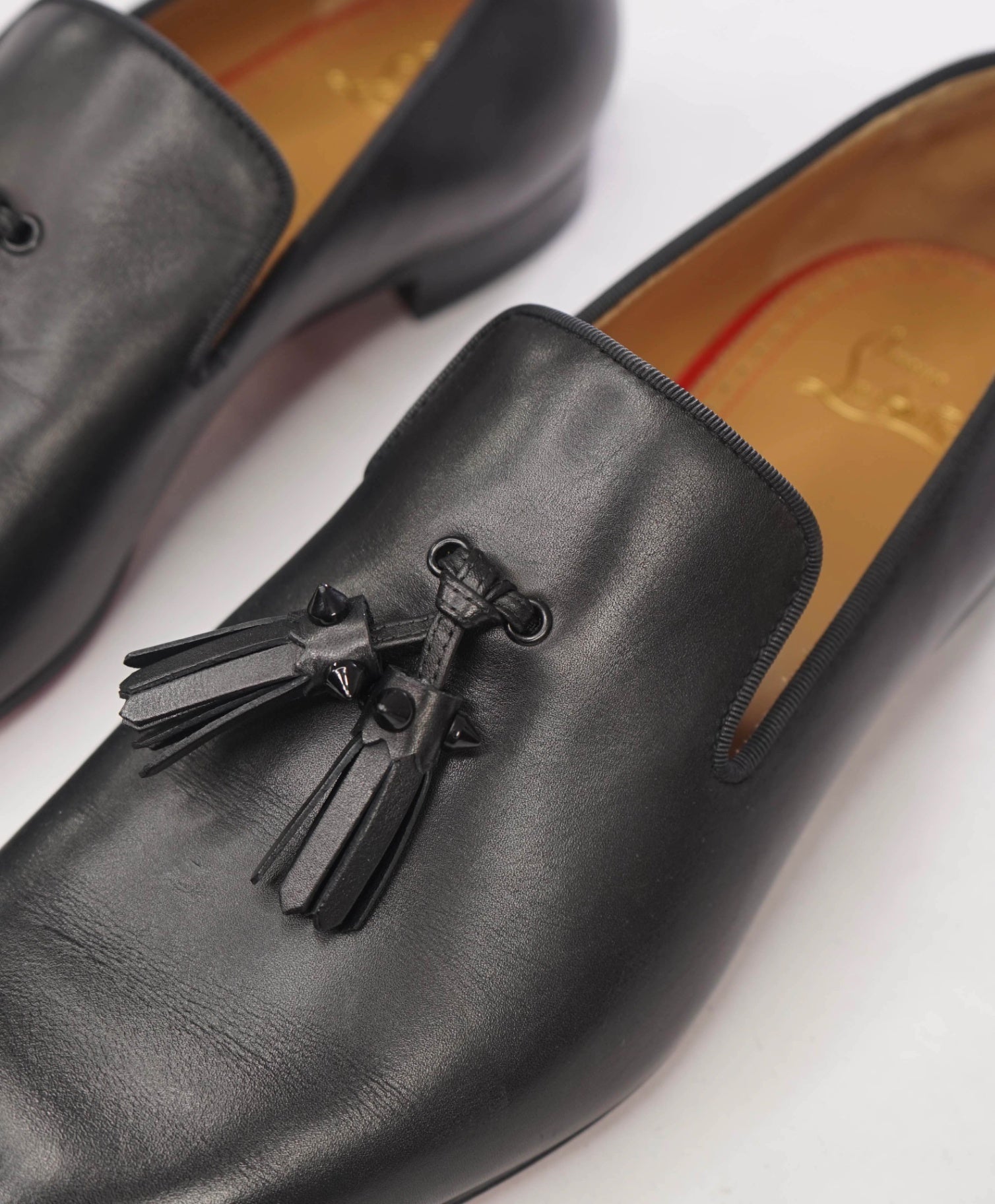 $1,050 CHRISTIAN LOUBOUTIN - *Dandelion* Leather Spike Tassel Loafers - US 9.5 (42.5EU)