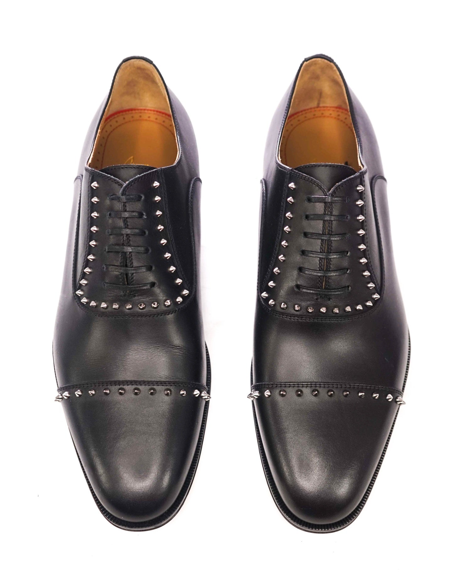 $1,200 CHRISTIAN LOUBOUTIN - *CLOOCLOO* Black Spike Oxfords - US 9 (42EU)