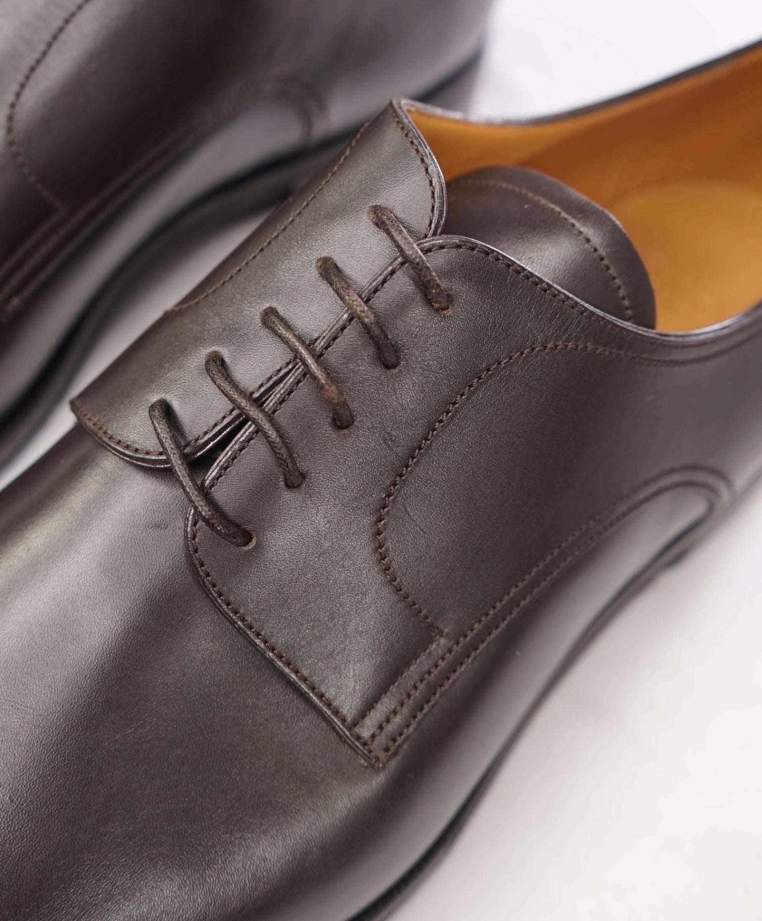 $590 BALLY - Chocolate Brown Leather Derby - US 11.5 3E
