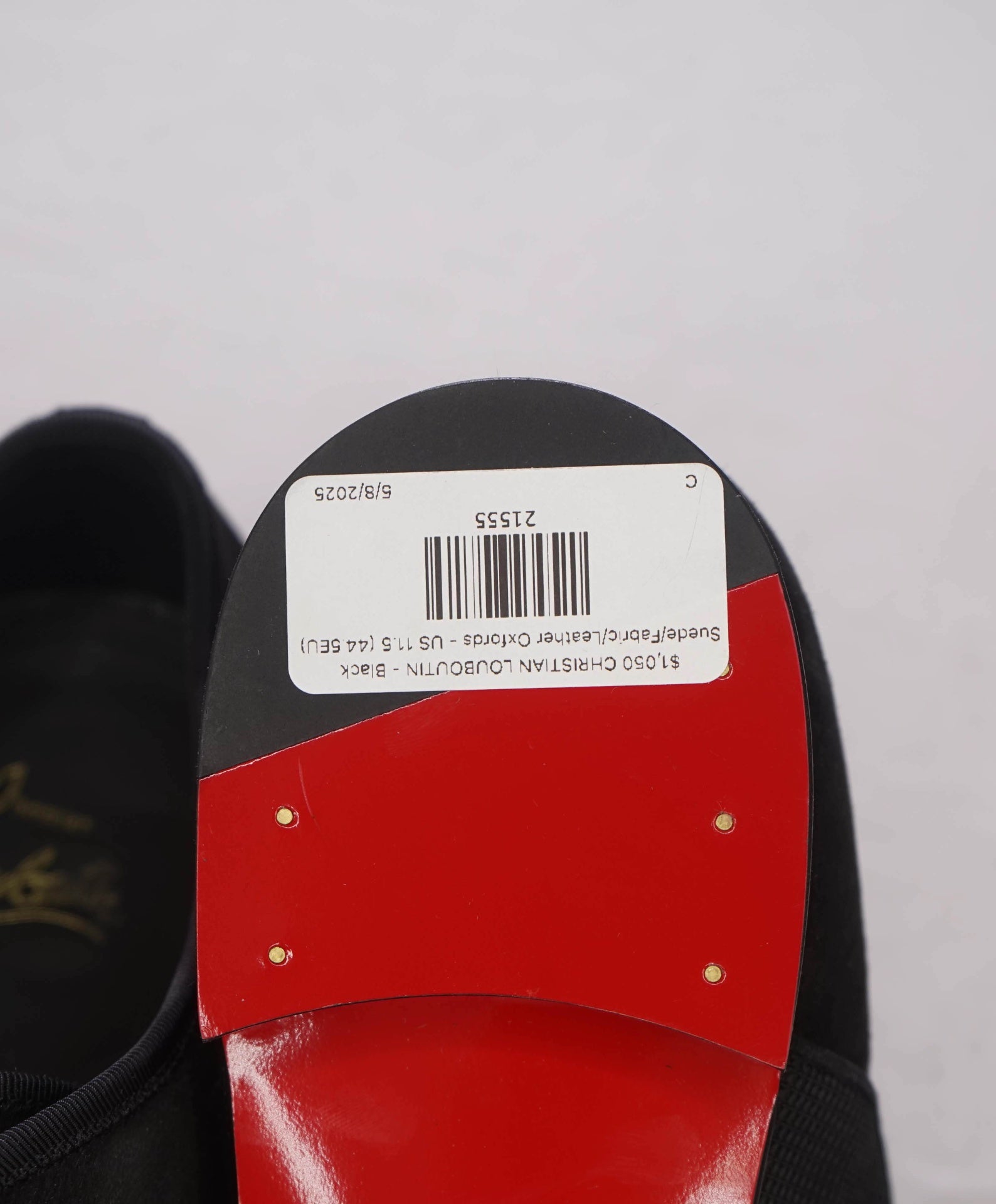 $1,050 CHRISTIAN LOUBOUTIN - "Alpha" Black Oxfords - US 11.5 (44.5EU)