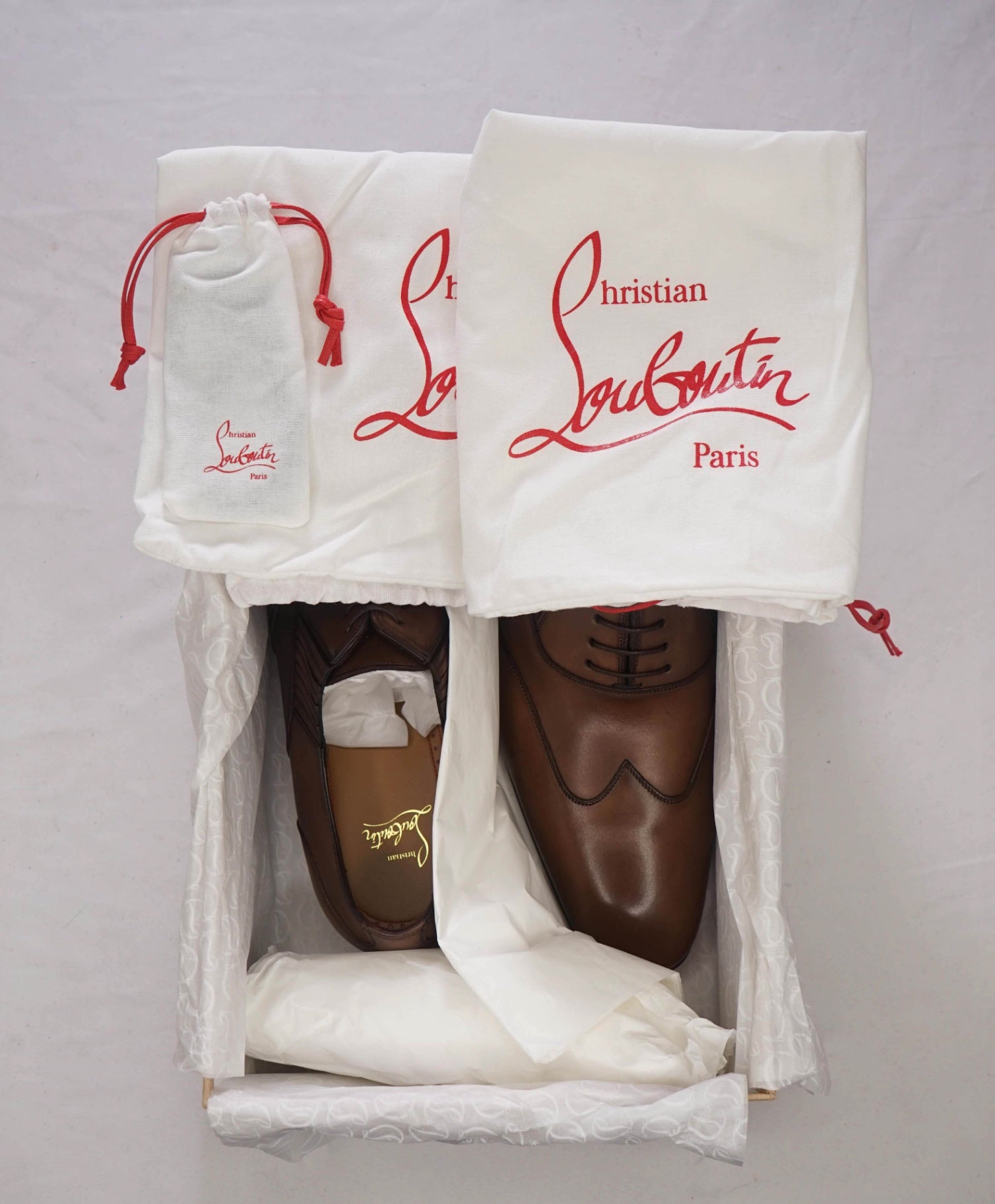 $1,145 CHRISTIAN LOUBOUTIN - Brown *MY ARMOR" Oxfords - US 8.5 (EU41.5)