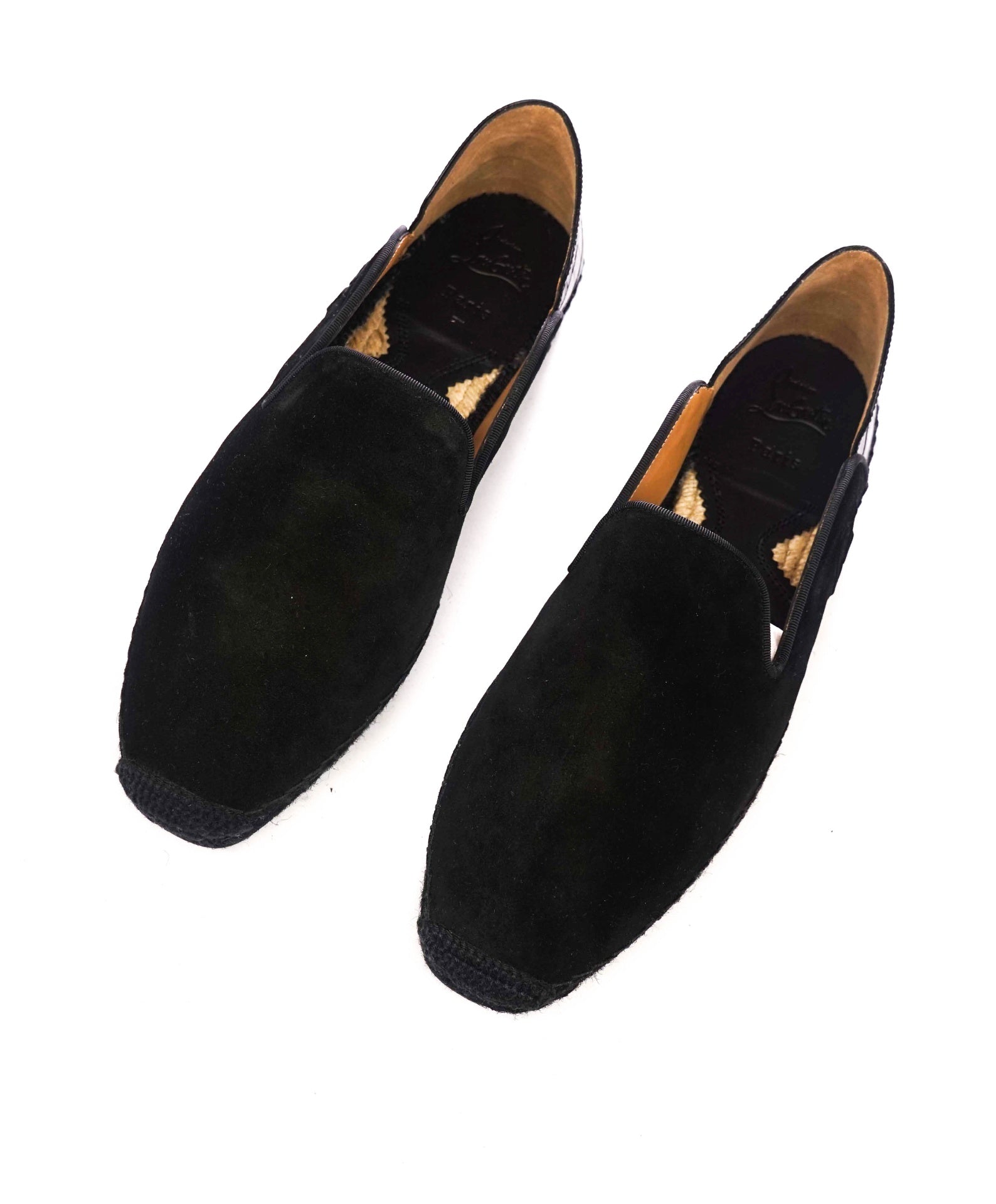 $745 CHRISTIAN LOUBOUTIN - Black Suede/Leather *VARSI ESPADON* Loafers - US 10 (43EU)