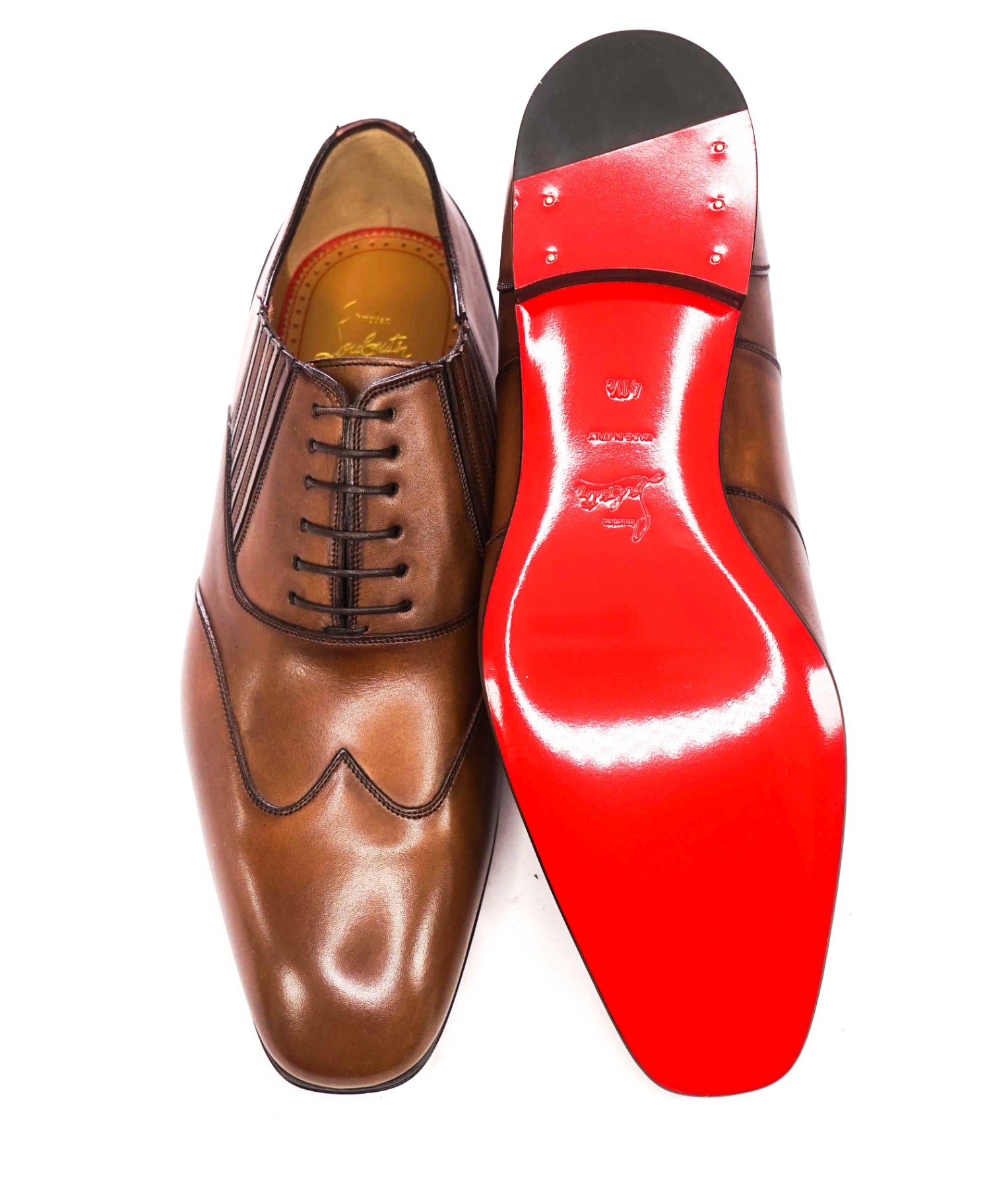 $1,145 CHRISTIAN LOUBOUTIN - Brown *MY ARMOR" Oxfords - US 8.5 (EU41.5)