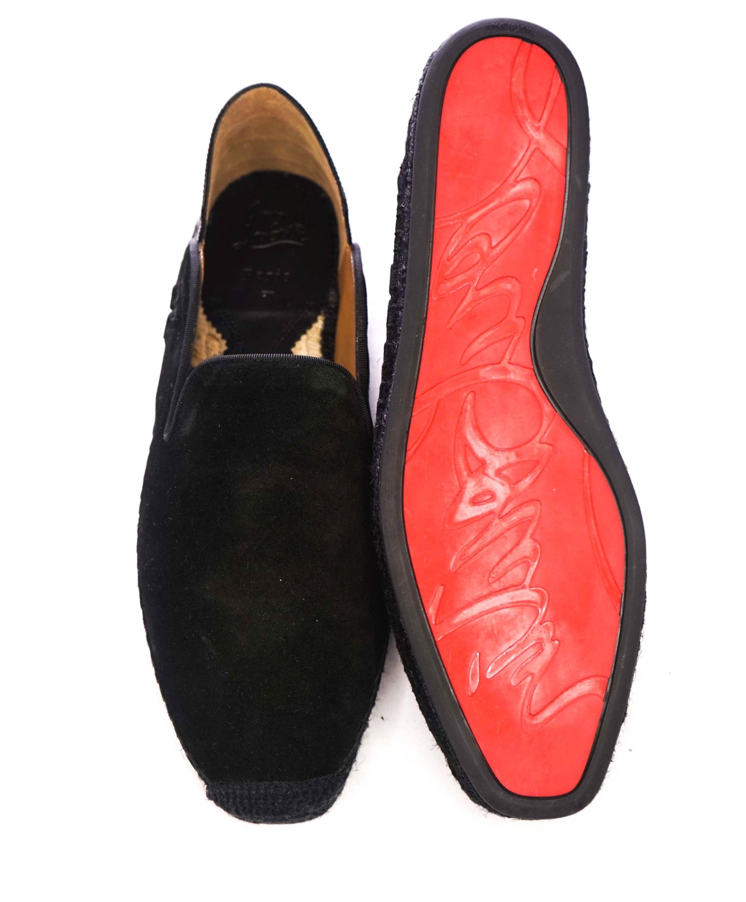 $745 CHRISTIAN LOUBOUTIN - Black Suede/Leather *VARSI ESPADON* Loafers - US 10 (43EU)