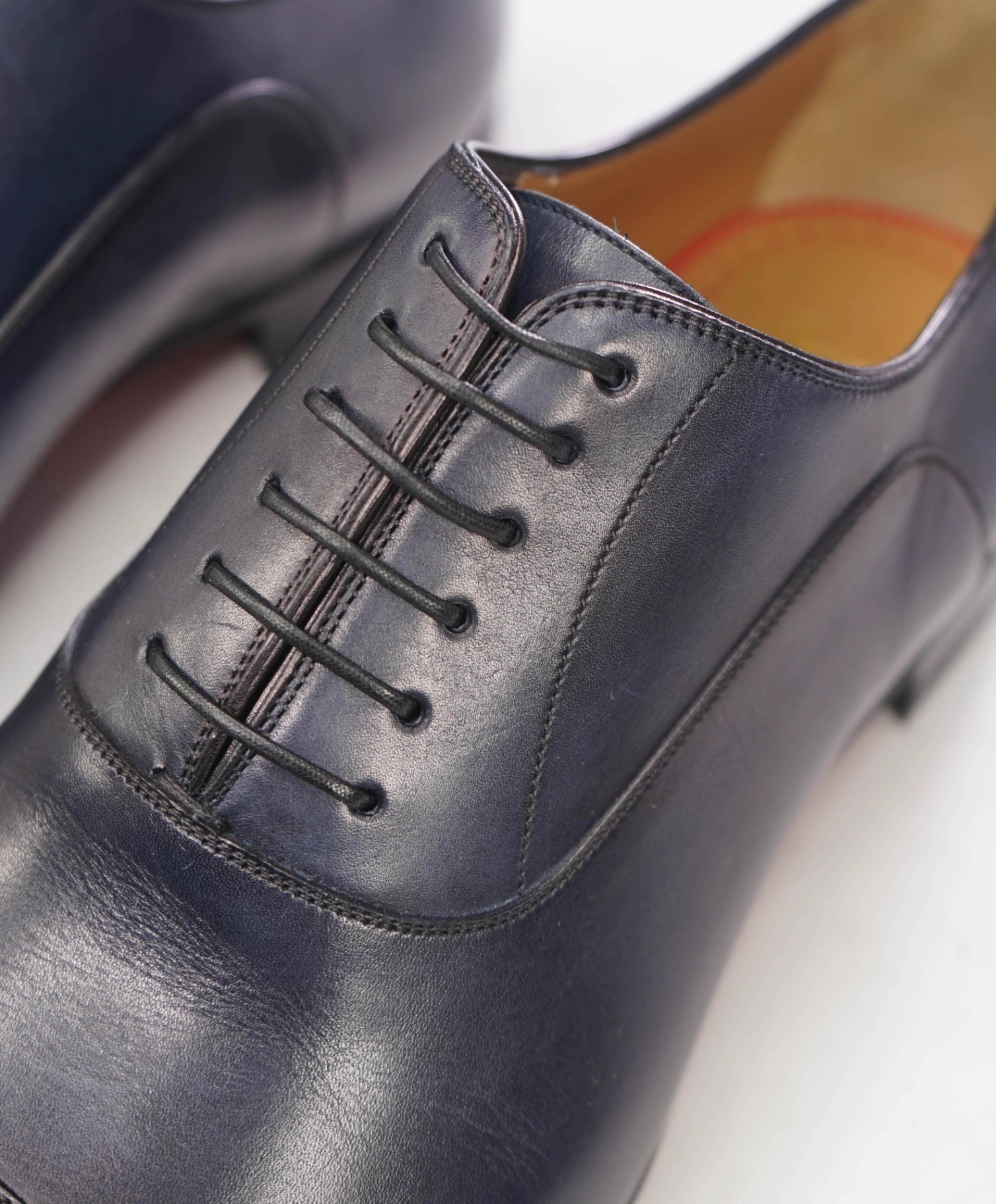 $1,050 CHRISTIAN LOUBOUTIN - Navy Blue Leather *GREGGO* Oxfords - US 12 (45EU)