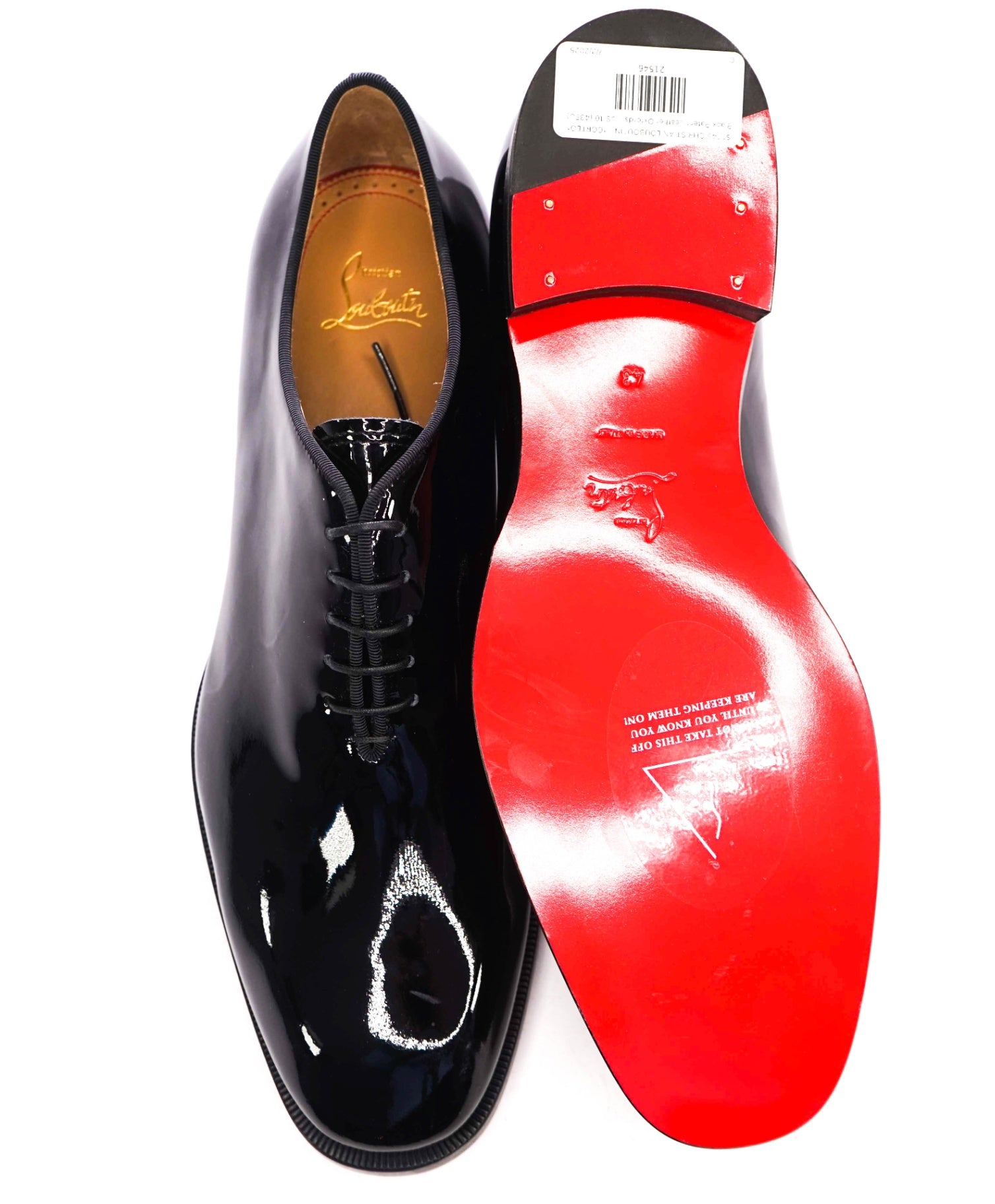 $1,145 CHRISTIAN LOUBOUTIN - *CORTEO* Black Patent Oxfords - US 10 (43EU)