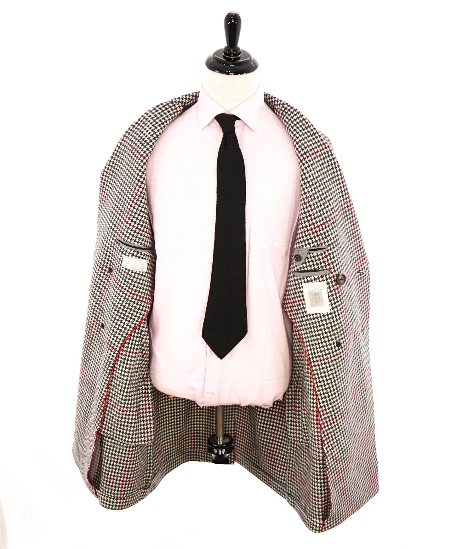 $2,250 ELEVENTY - Oversize Houndstooth CASHMERE/Wool Coat - 36R (46 EU)