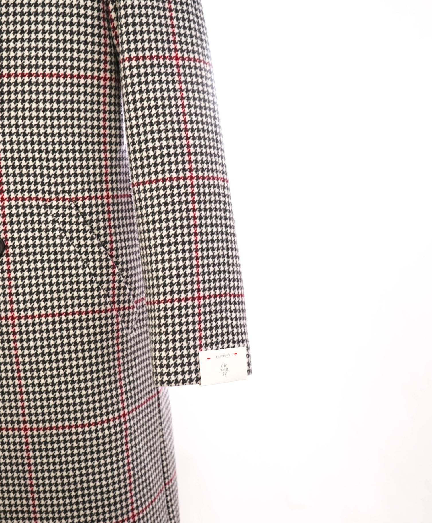 $2,250 ELEVENTY - Oversize Houndstooth CASHMERE/Wool Coat - 40R (50 EU)