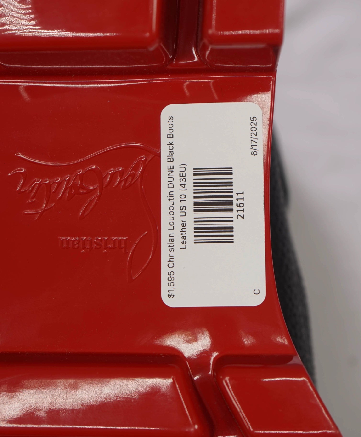 $1,595 Christian Louboutin DUNE Black Boots Leather US 10 (43EU)