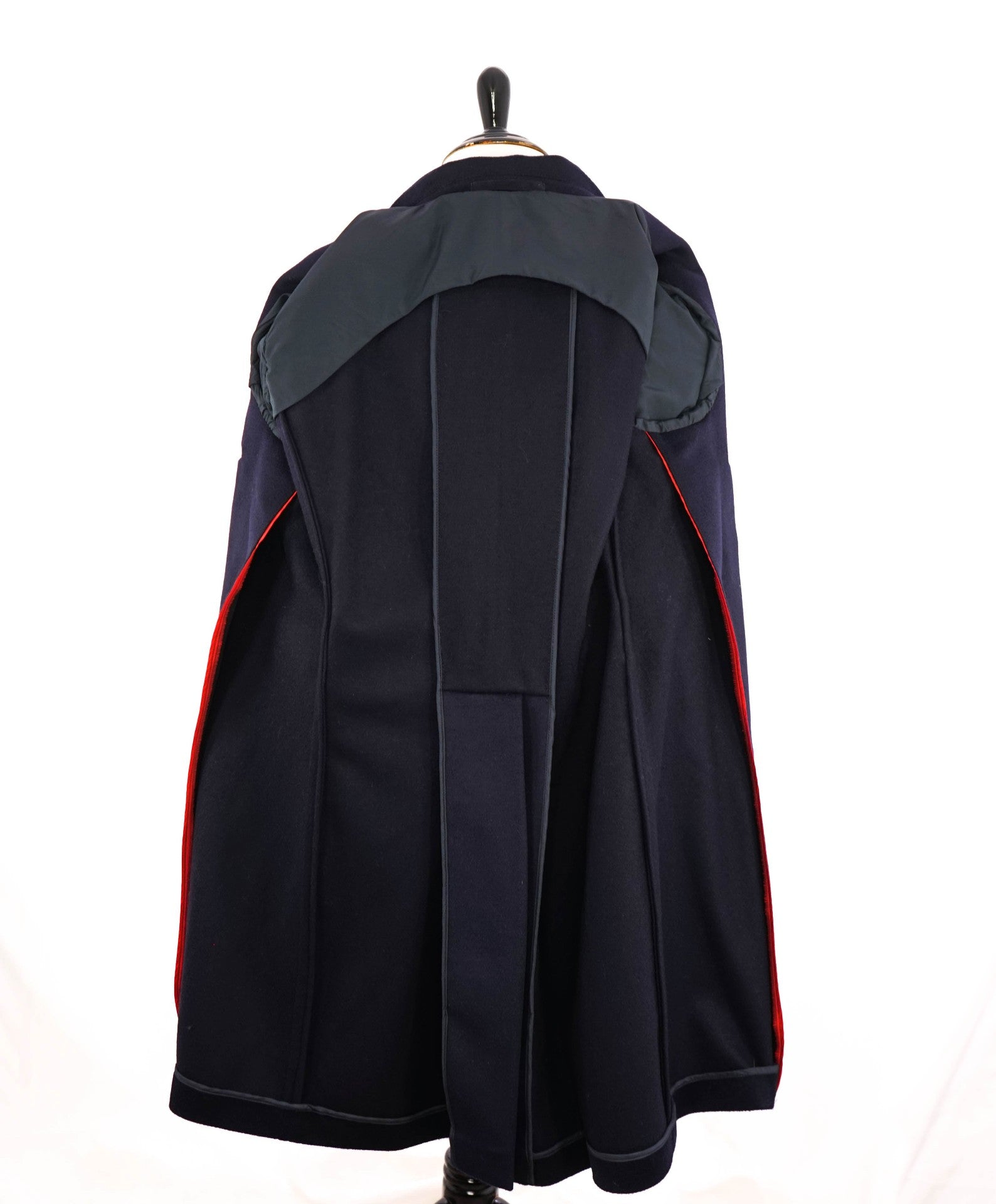 $2,000 ELEVENTY - Navy/Gold CASHMERE/Wool Pilot/Aviator Overcoat - 40R (50 EU)
