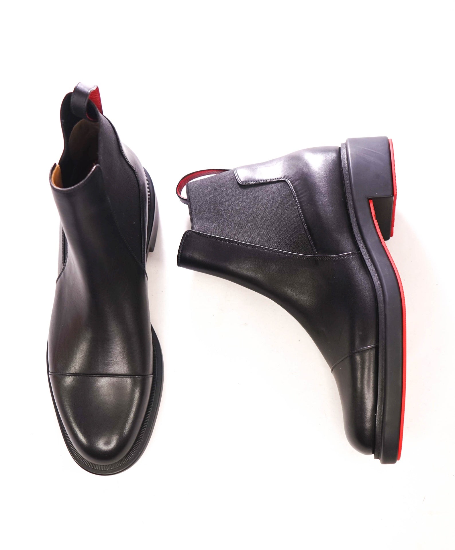 $1,345 CHRISTIAN LOUBOUTIN - Black Leather Boots - US 9 (EU42)