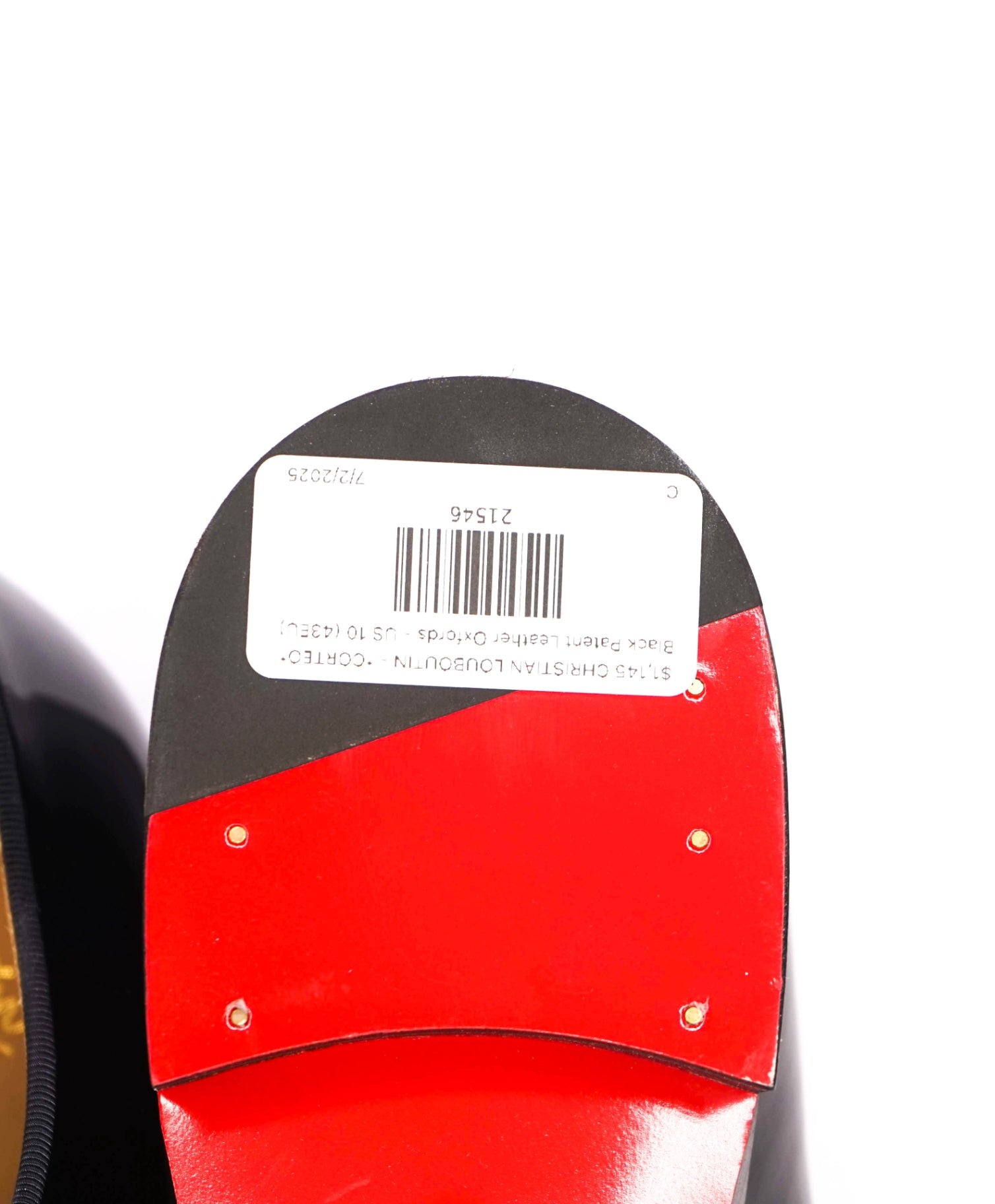 $1,145 CHRISTIAN LOUBOUTIN - *CORTEO* Black Patent Oxfords - US 10 (43EU)