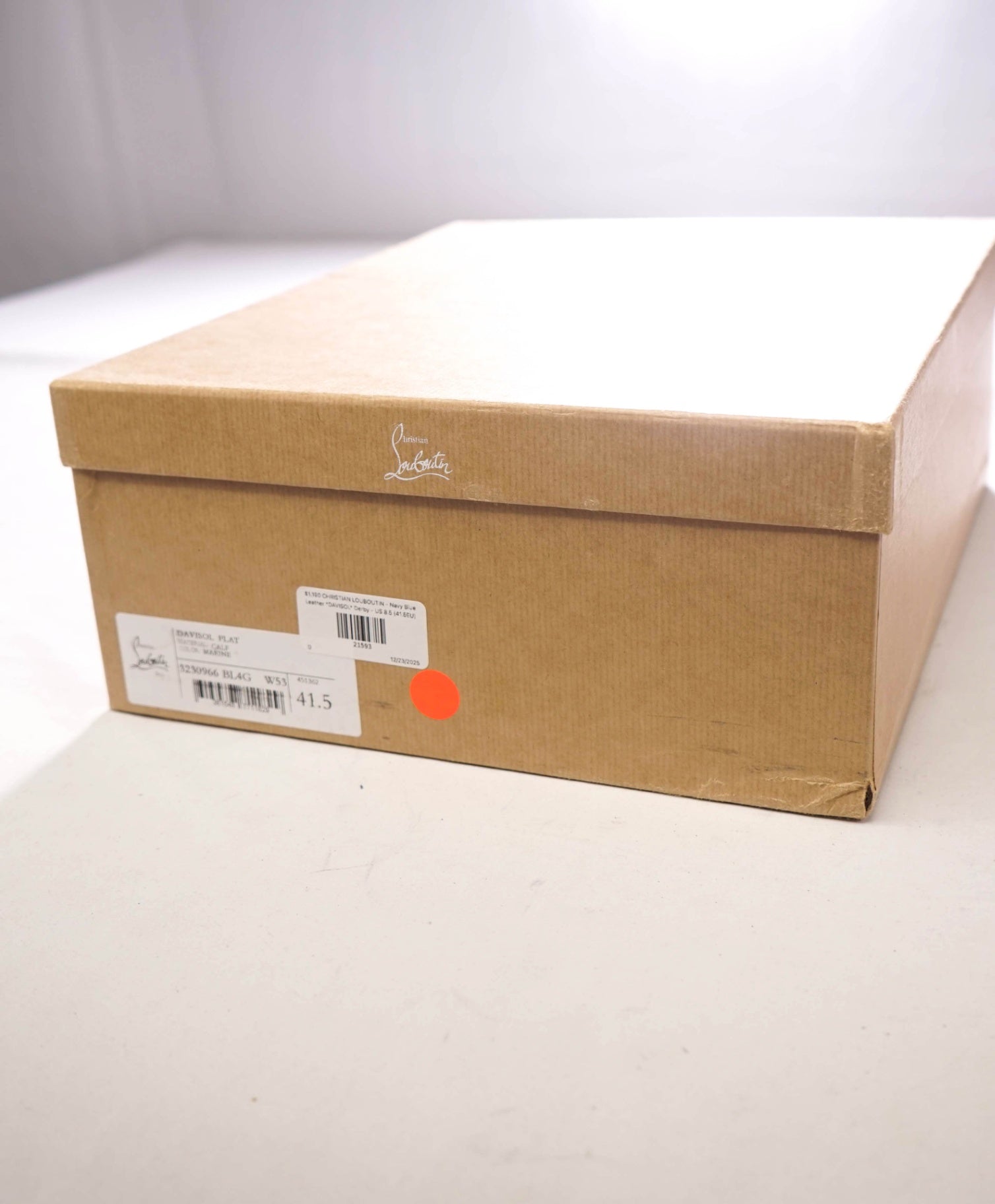 $1,190 CHRISTIAN LOUBOUTIN - Navy Blue Leather *DAVISOL* Derby - US 8.5 (41.5EU)