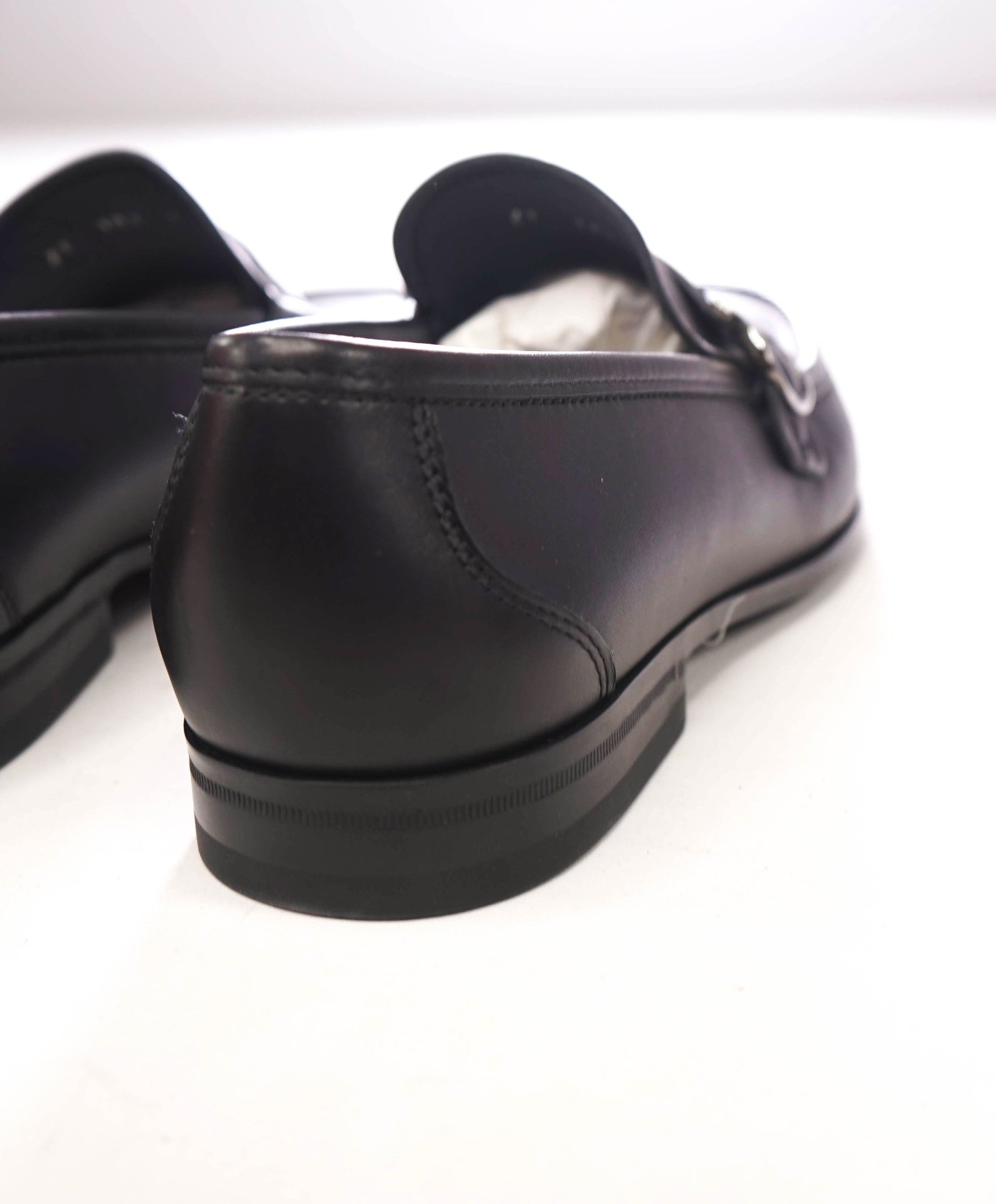 $850 FERRAGAMO - Midnight Blue Leather "DUOMO" Loafers - 9.5 E