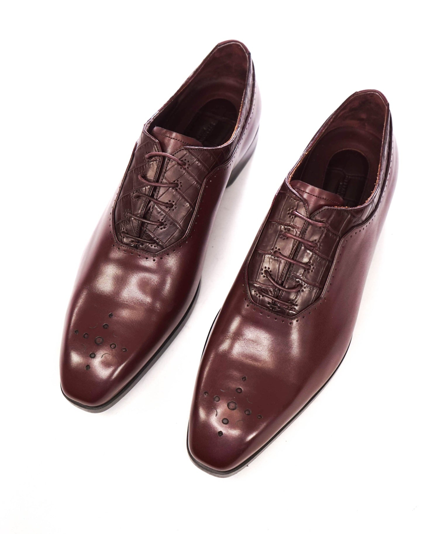$3,800 STEFANO RICCI - Oxblood CROCODILE Oxfords - 11.5 US (10.5 EU)