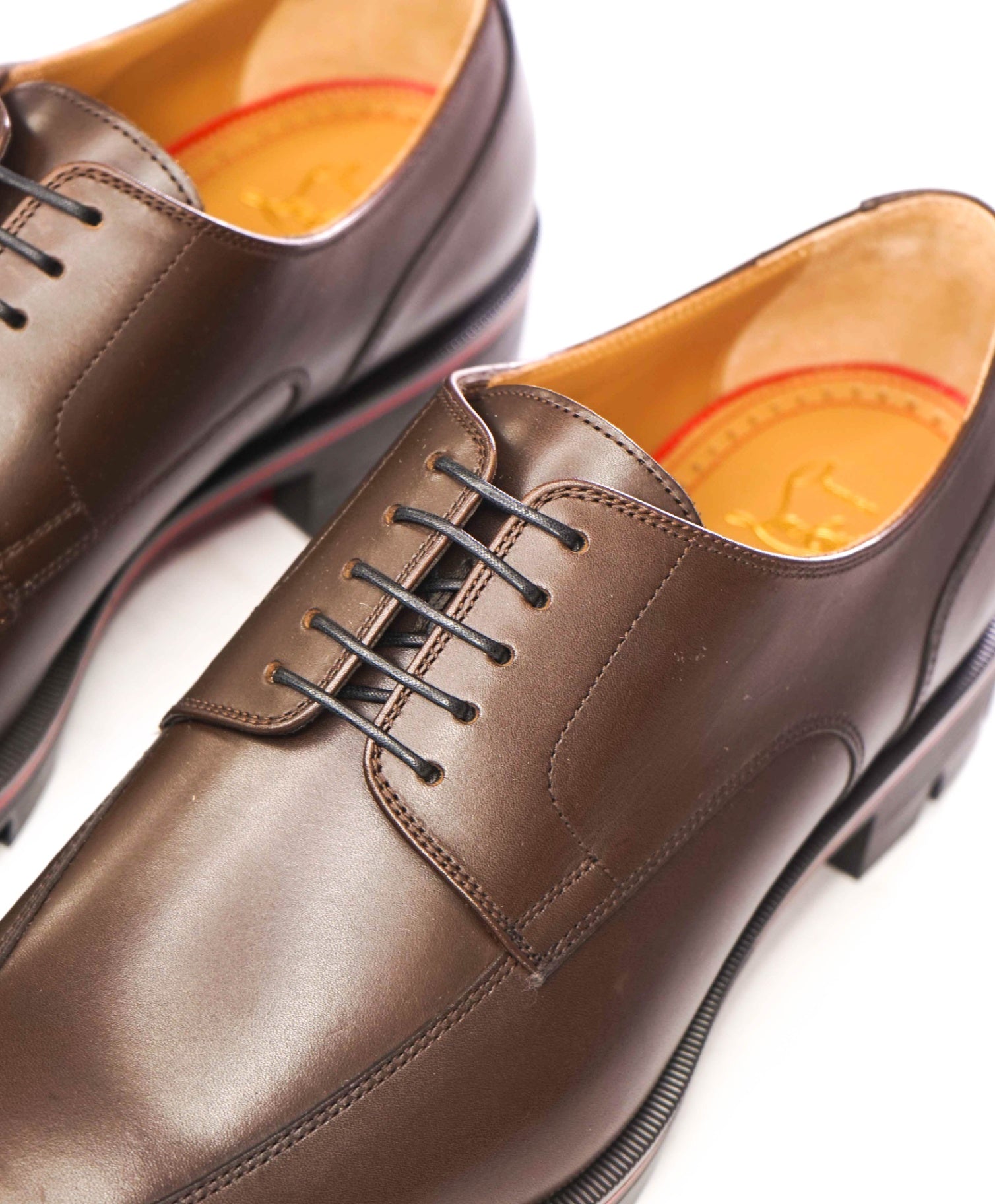 $1,190 CHRISTIAN LOUBOUTIN - Brown Lug Sole *DAVISOL* Derby - US 8.5 (41.5EU)