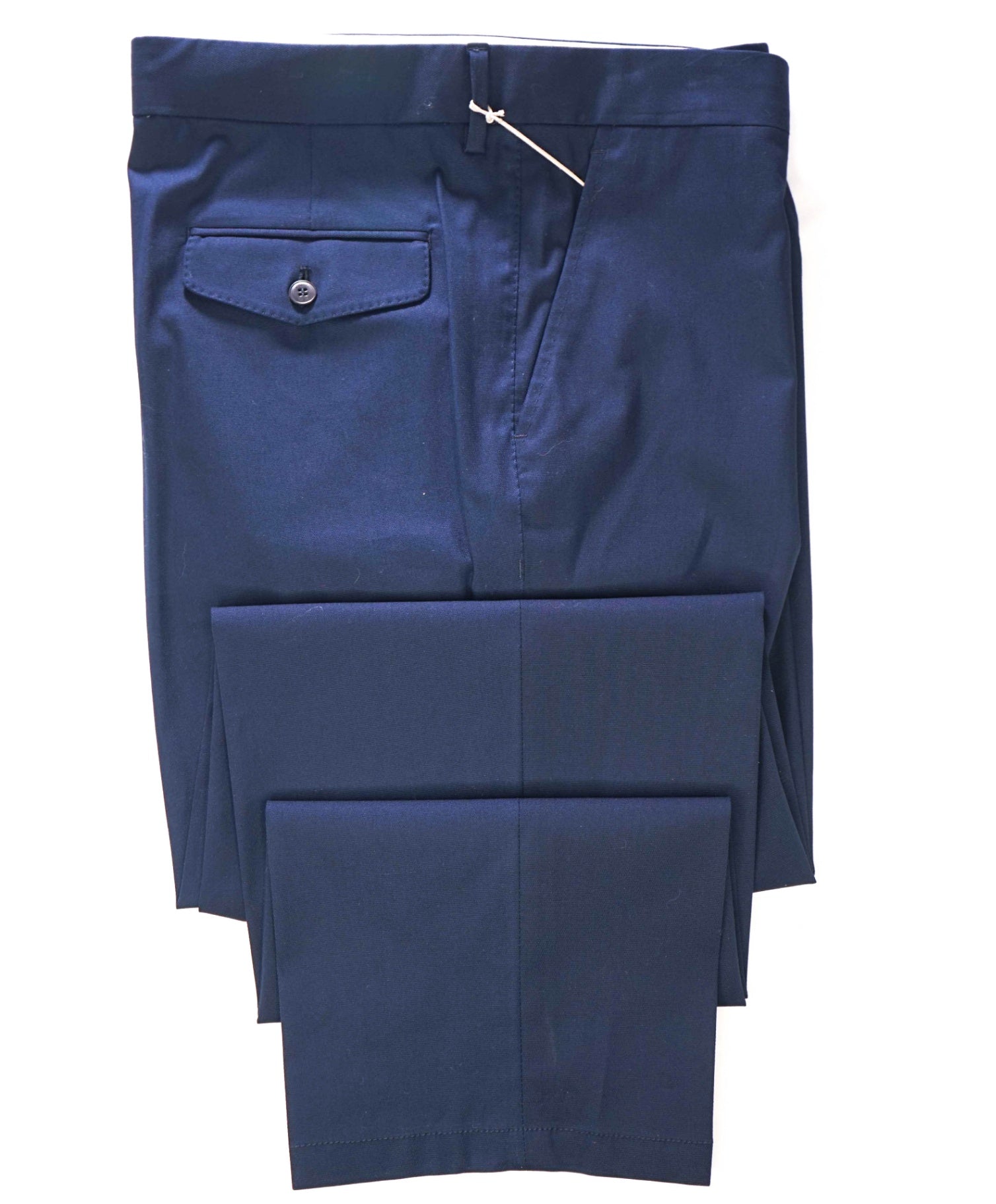 BRIONI - Solid Navy Blue Cotton Chinos -42W