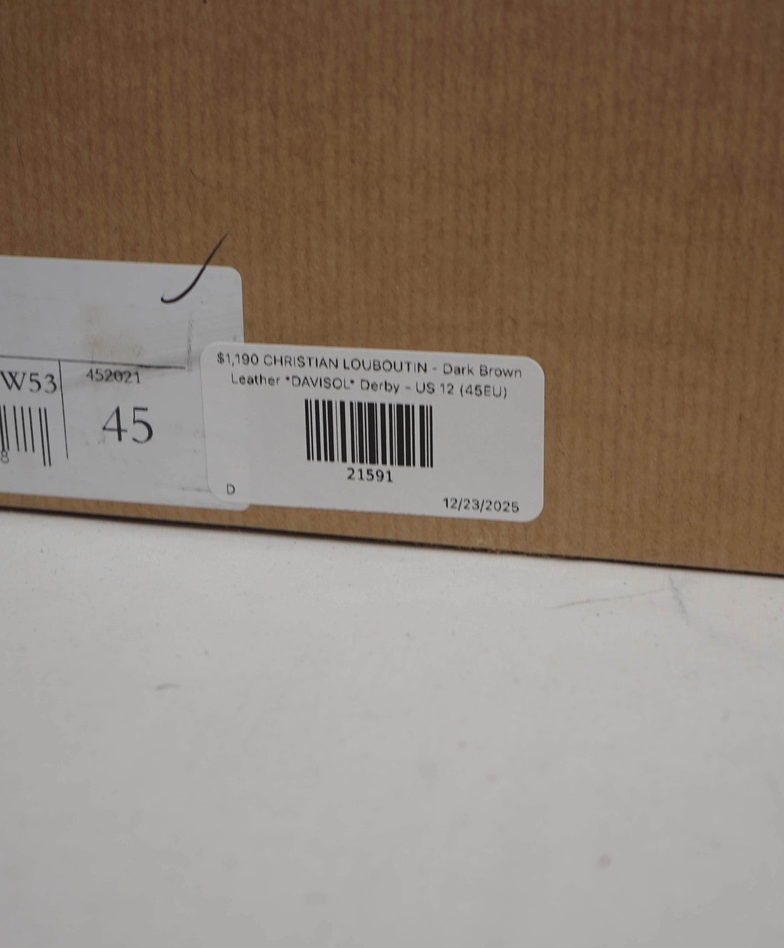 $1,190 CHRISTIAN LOUBOUTIN - Brown Lug Sole *DAVISOL* Derby - US 12 (45EU)