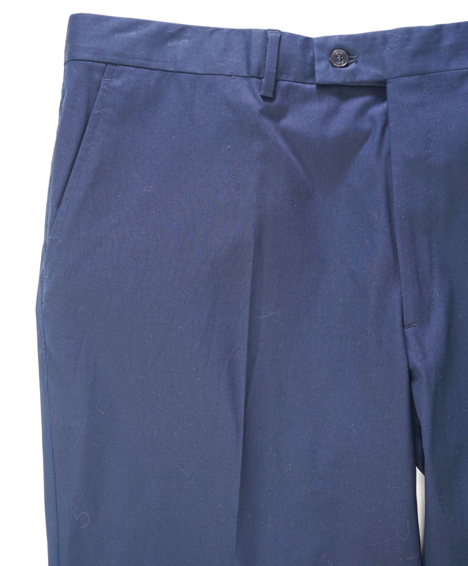 BRIONI - Solid Navy Blue Cotton Chinos -42W