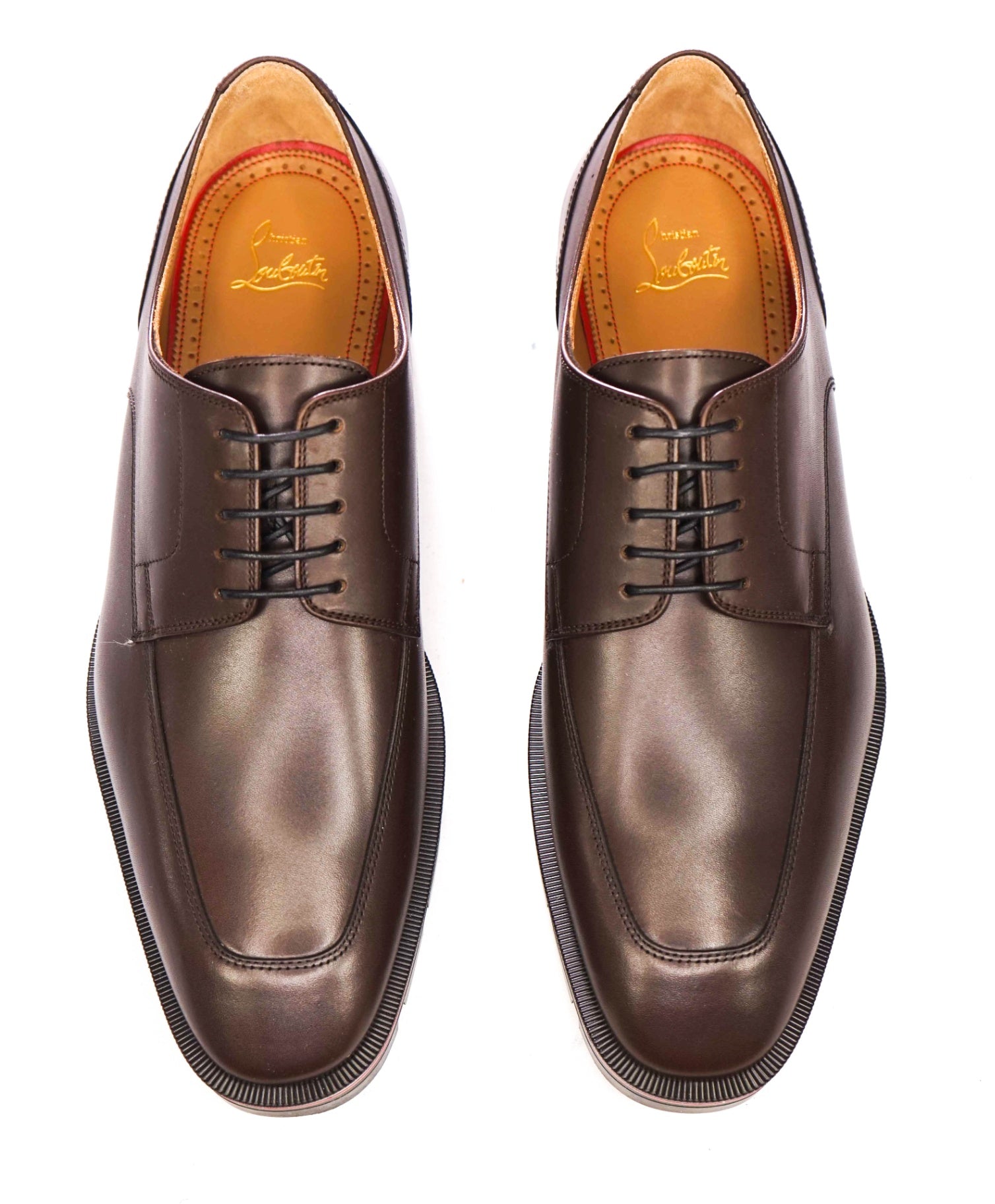$1,190 CHRISTIAN LOUBOUTIN - Brown Lug Sole *DAVISOL* Derby - US 10.5 (43.5EU)