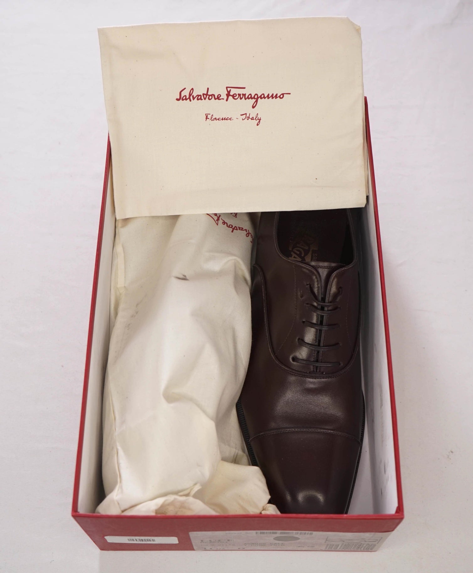 $895 FERRAGAMO - Brown Leather *LUCE* Oxfords - 11.5 D