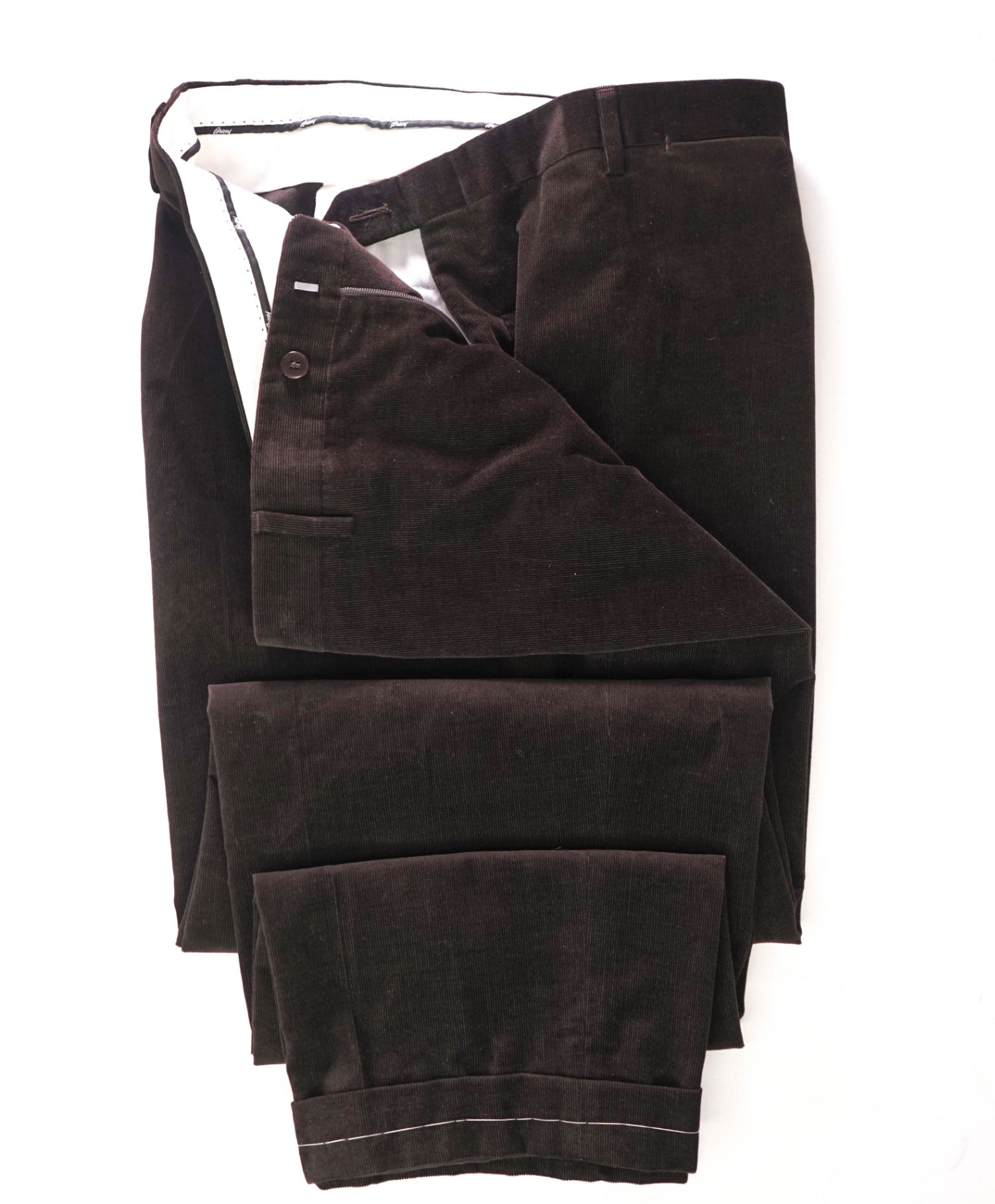 $1.095 BRIONI - Brown Corduroy Pants - 44W