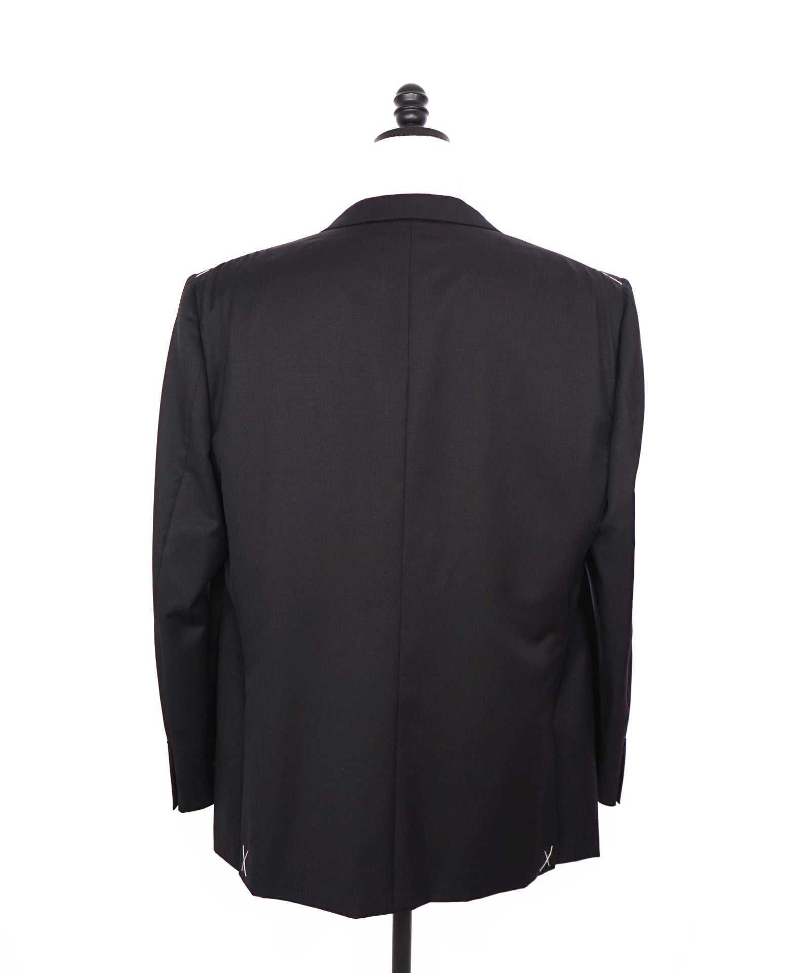 $3,395 ZEGNA - Black "MICRONSPHERE" Wool Peak Lapel Tuxedo - 50R US