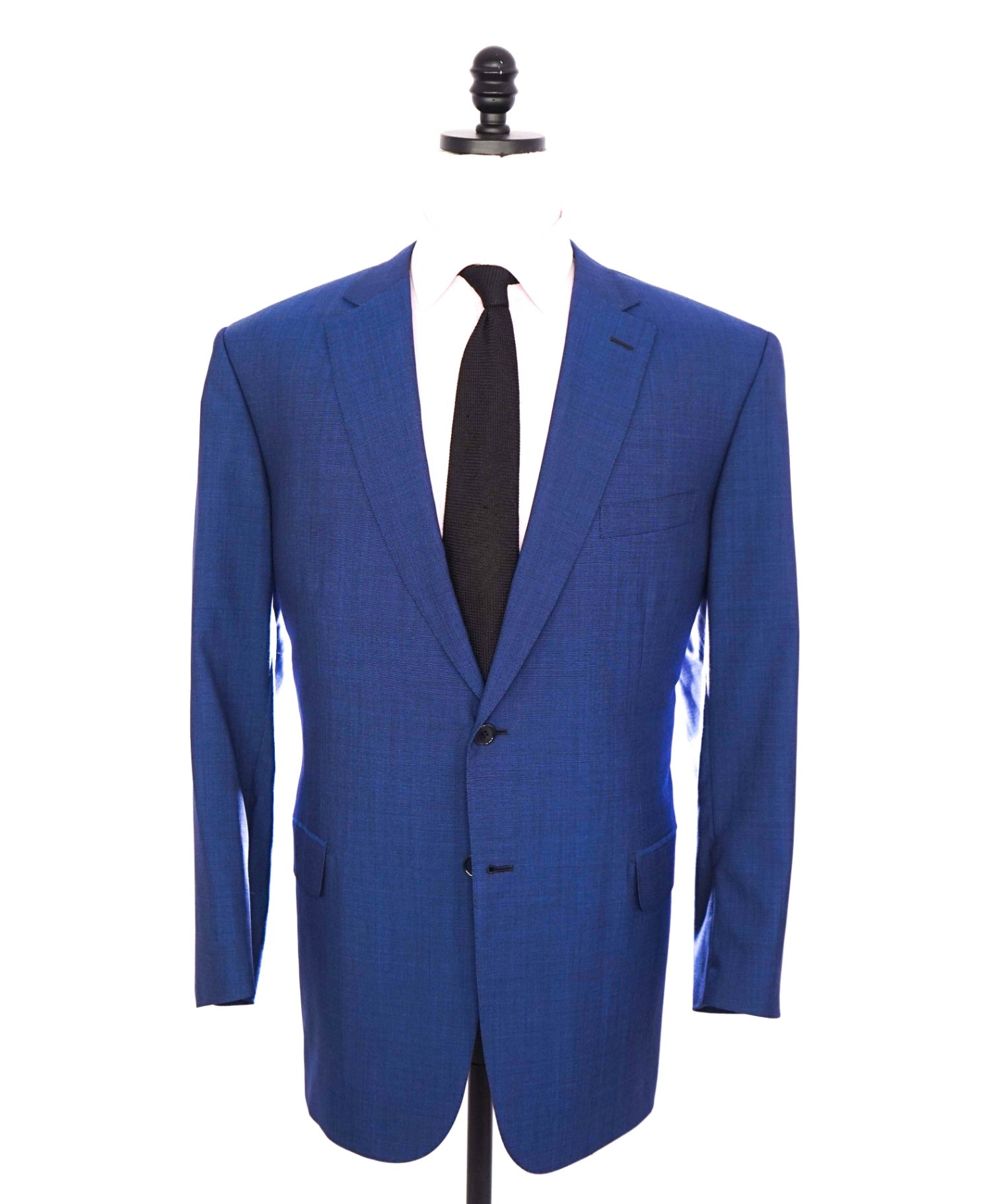 $5,950 BRIONI - Blue Textured Wool 2-Btn Suit - 48L US