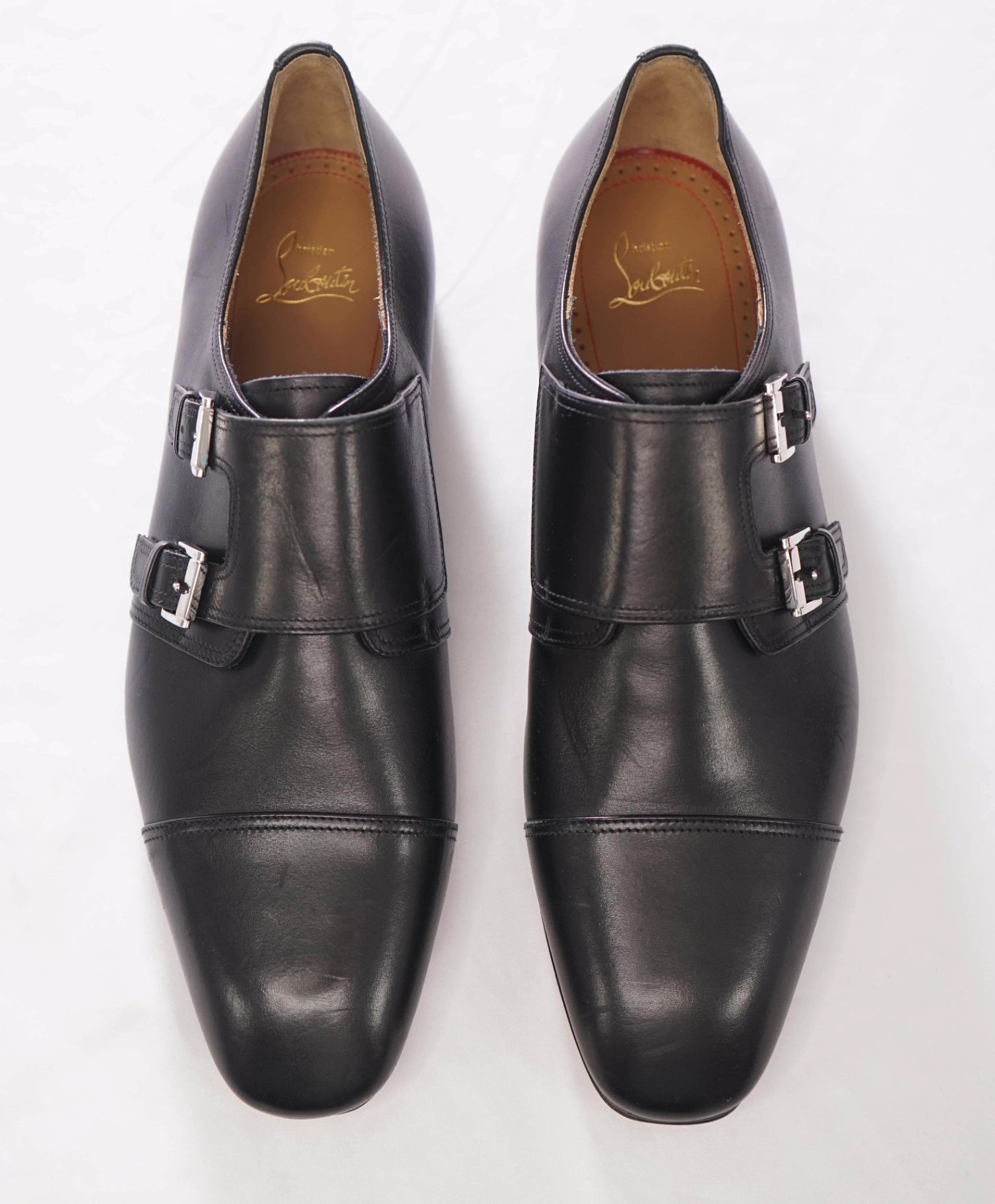 $1,150 CHRISTIAN LOUBOUTIN - *MORTIMER* Black Double Monk Loafers US 10.5 (43.5EU)