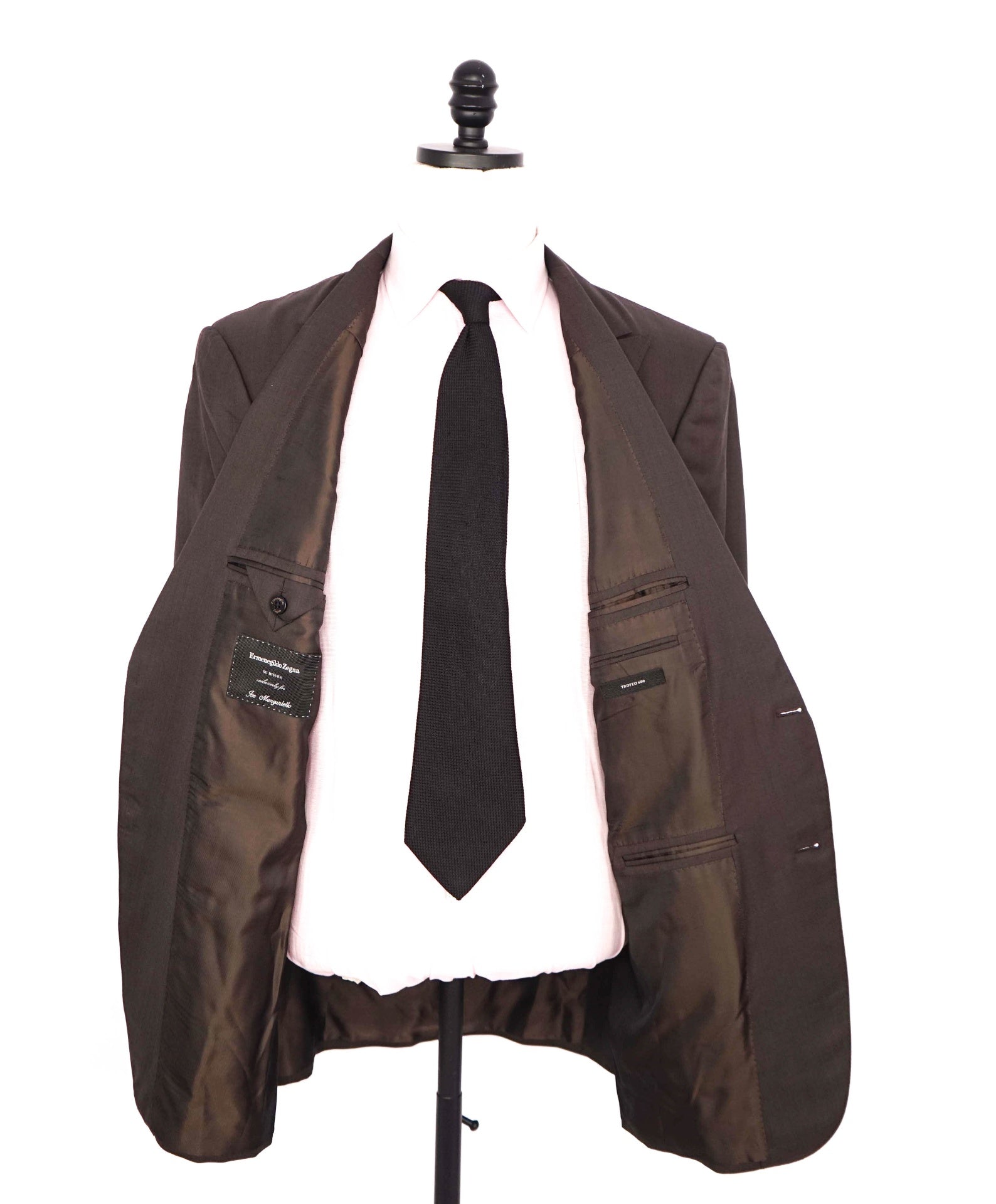 $4,690 ZEGNA - "TROFEO" Brown "Custom: JOE MANGANIELLO" Suit - 46L