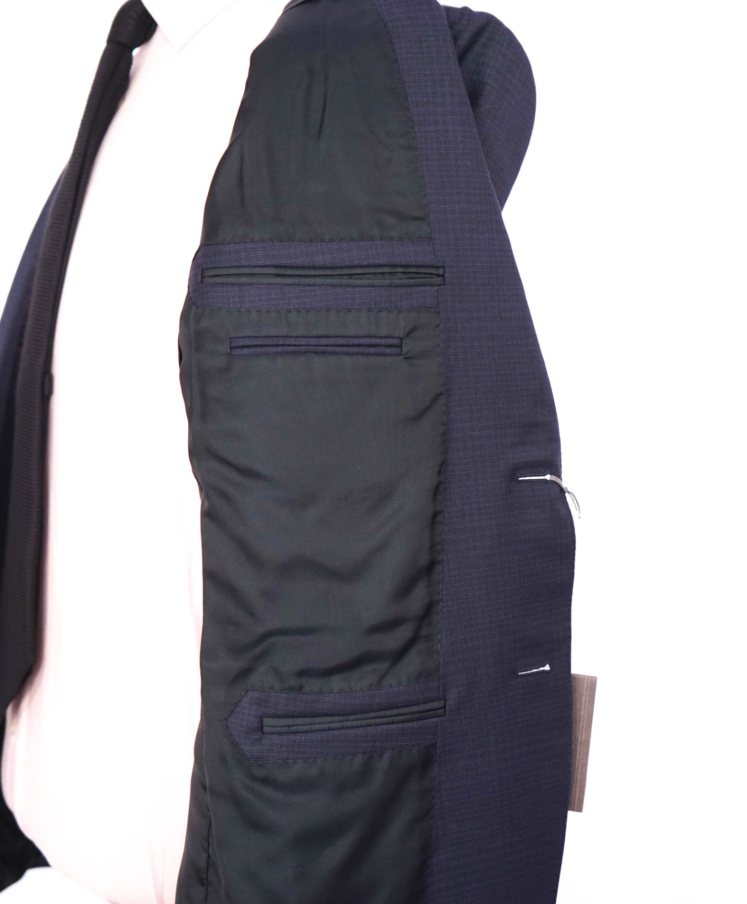 $4,590 ZEGNA - Blue Subtle Check "TROFEO" Wool Suit - 38R US