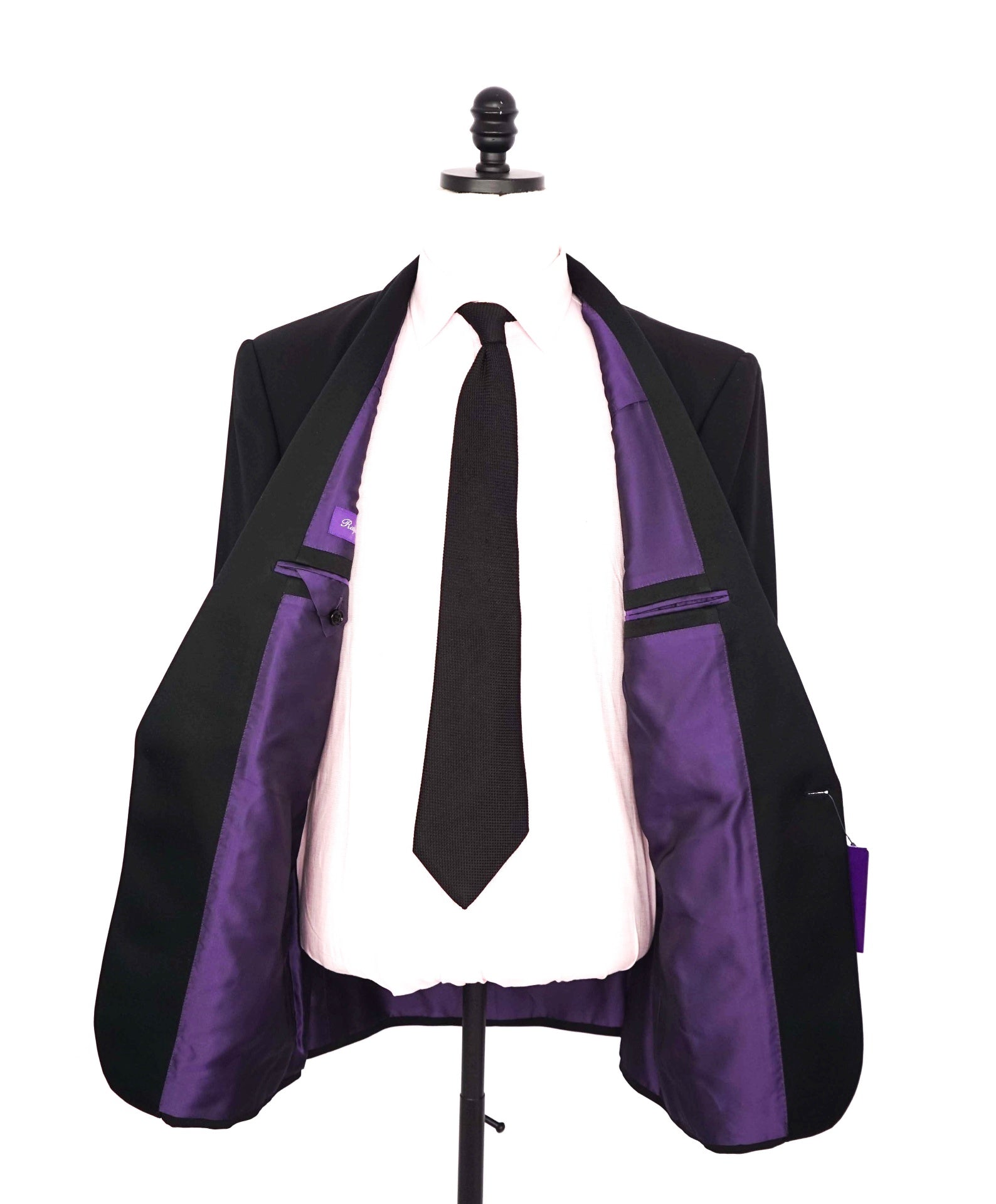 $5,995 RALPH LAUREN PURPLE LABEL - Black Shawl Collar Tuxedo - 42L