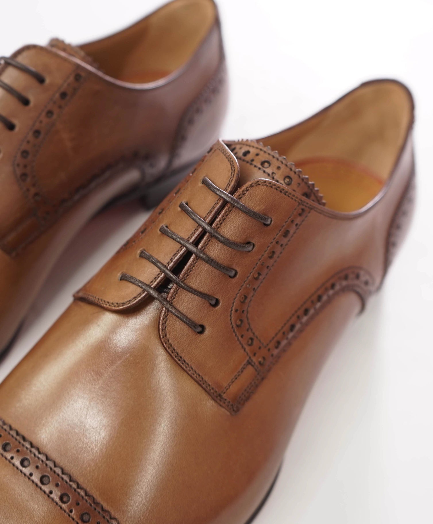 $1,150 CHRISTIAN LOUBOUTIN - *GREGGO* Brown Leather BROGUE Derby - US 12 (45EU)