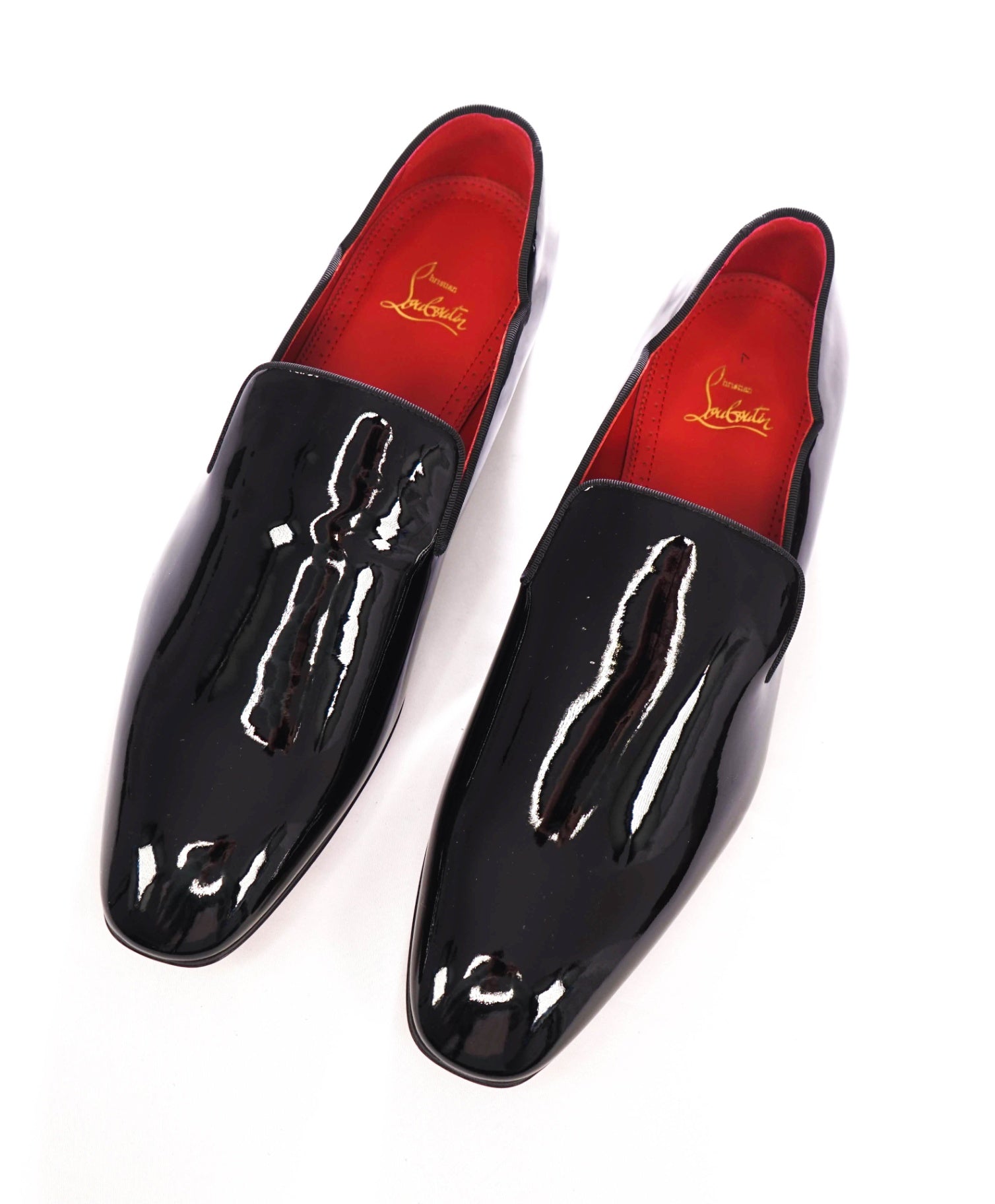 $1,050 CHRISTIAN LOUBOUTIN - * DANDY CHICK* Black Patent Loafers - US 11.5 (EU44.5)